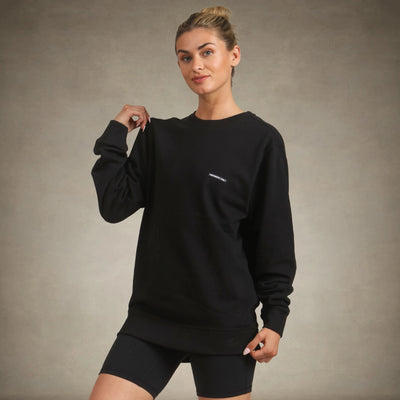 Women's Preston Crew Neck Oversized Sweatshirt Women's hoodies & sweatshirts Members Only® Black Small 