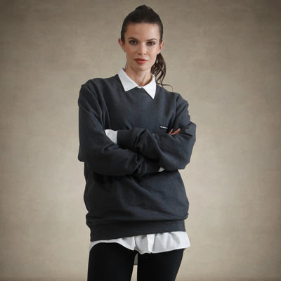 Women's Preston Crew Neck Oversized Sweatshirt Women's hoodies & sweatshirts Members Only® Charcoal Small 