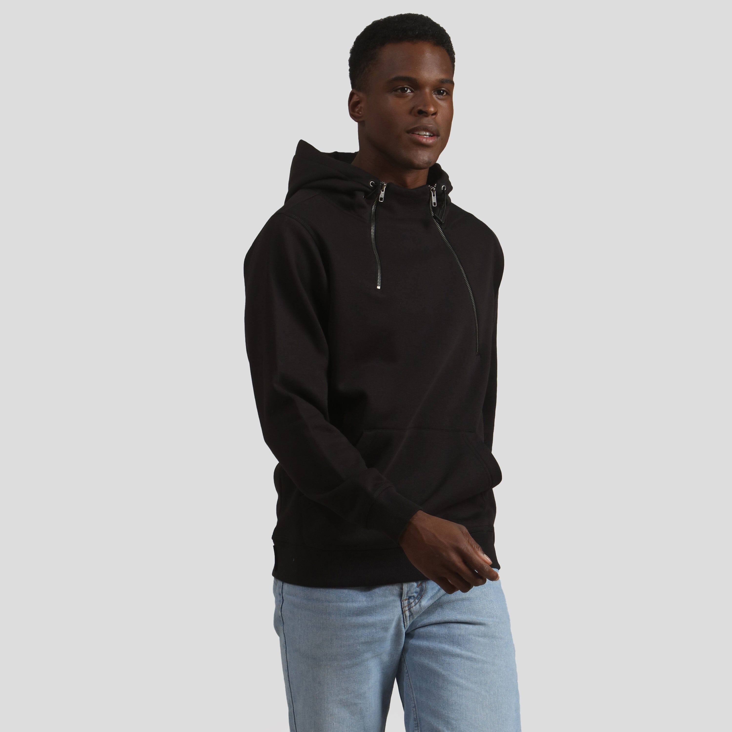 Men's Taylor Double Zipper Pullover Hoodie Men's hoodies & sweatshirts Members Only Black Small 