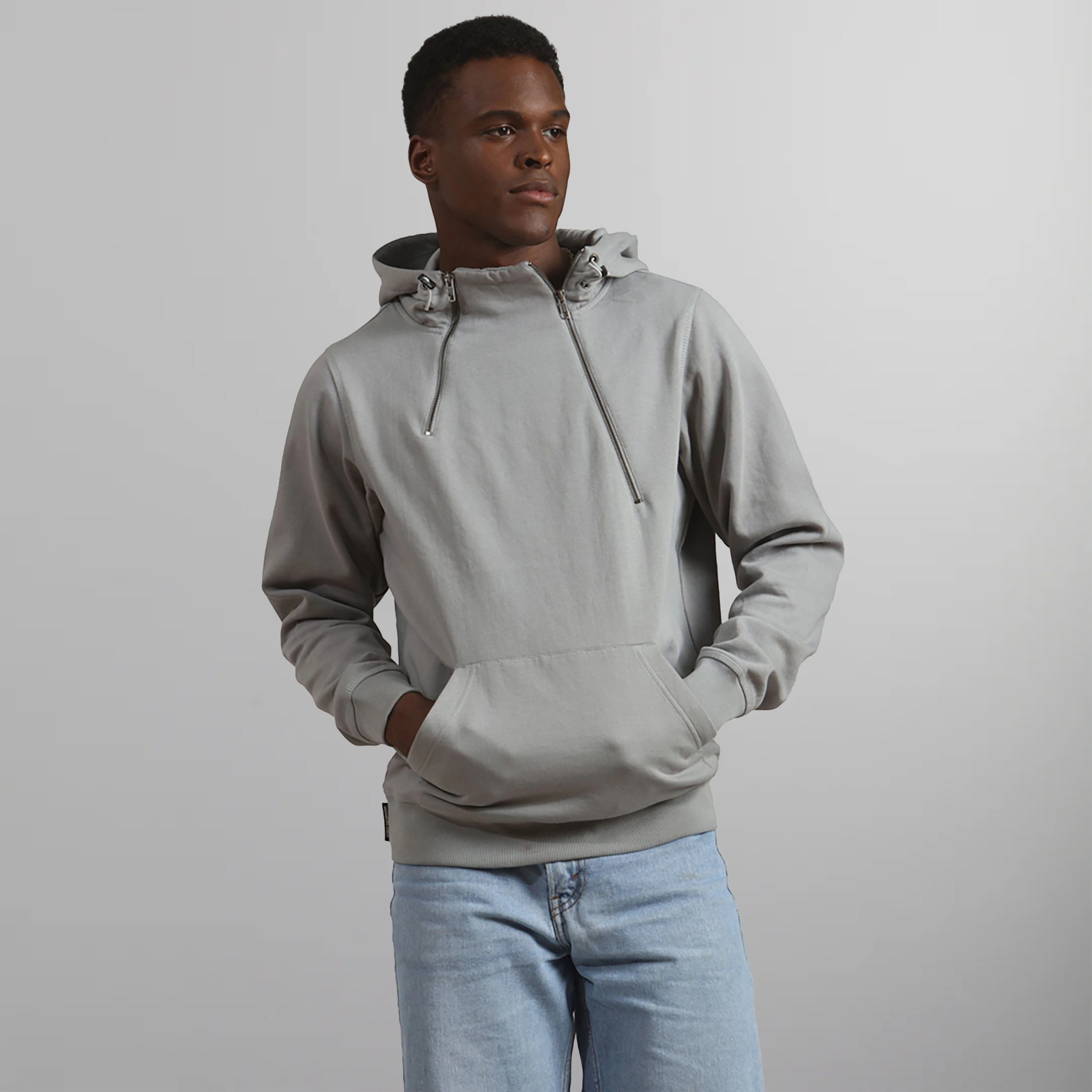 Men's Taylor Double Zipper Pullover Hoodie Men's hoodies & sweatshirts Members Only ASH Small 