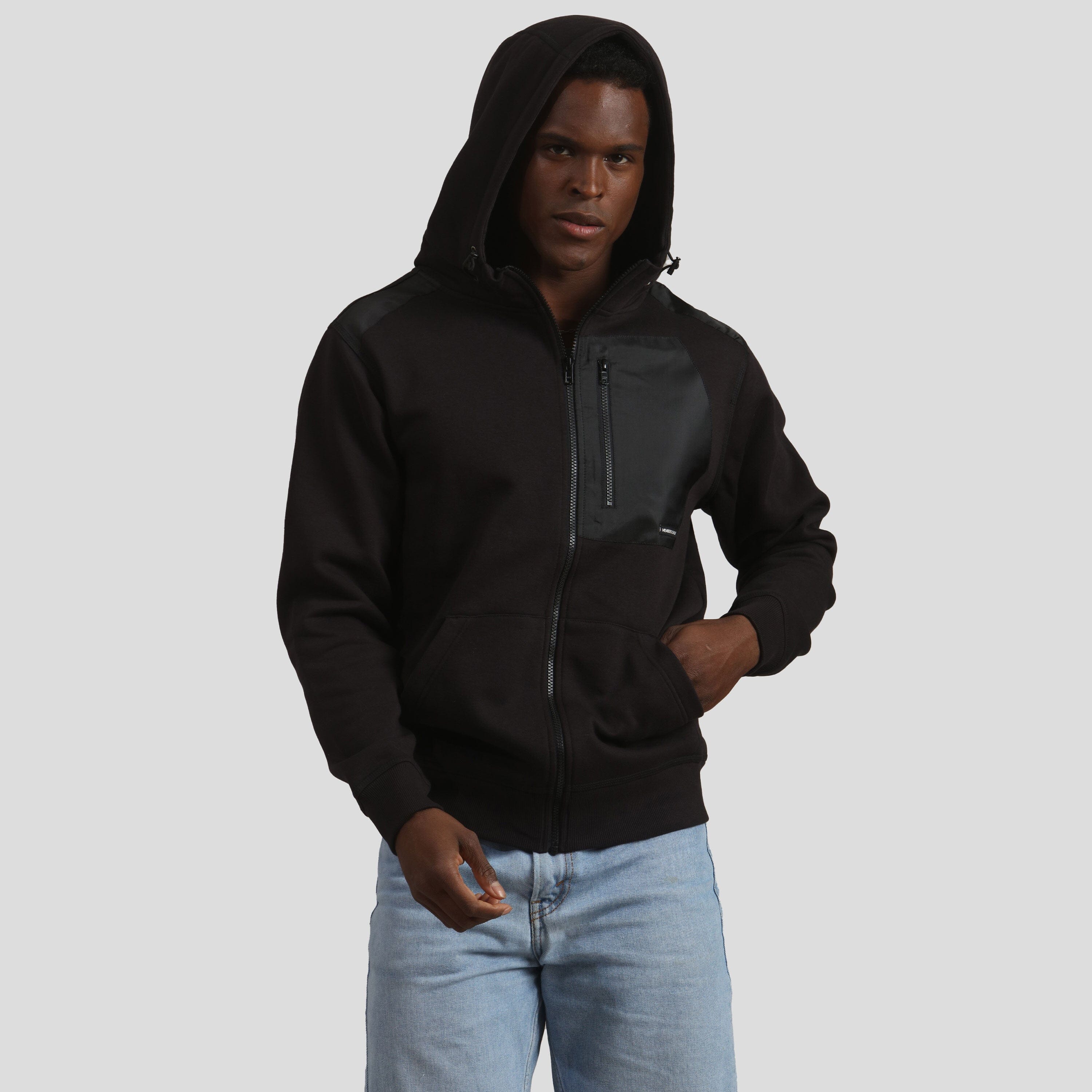 Zipped Pocket Warm-Up Jacket with Hood