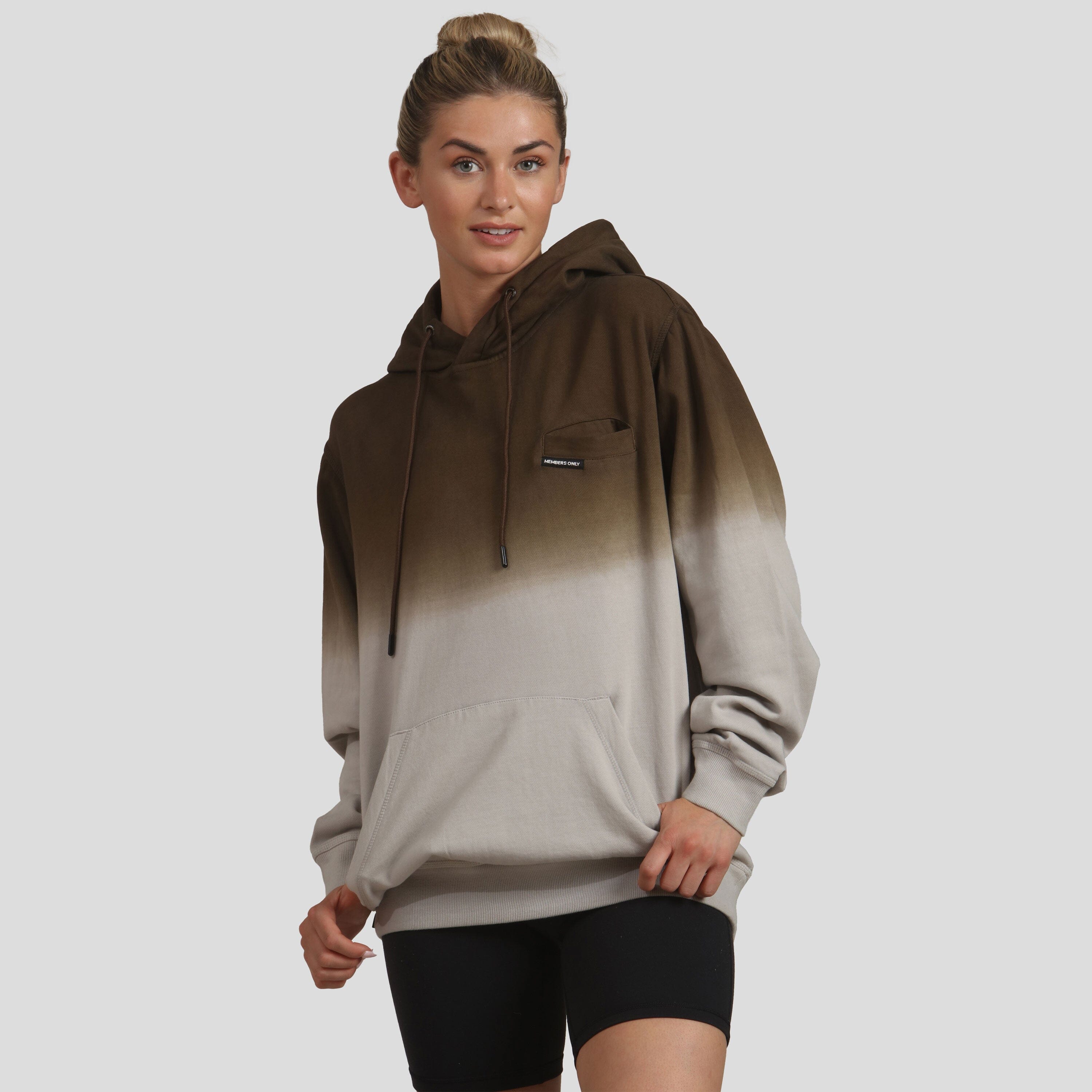 Women's Emerson Ombre Oversized Hooded Sweatshirt Women's hoodies & sweatshirts Members Only Sand Small 