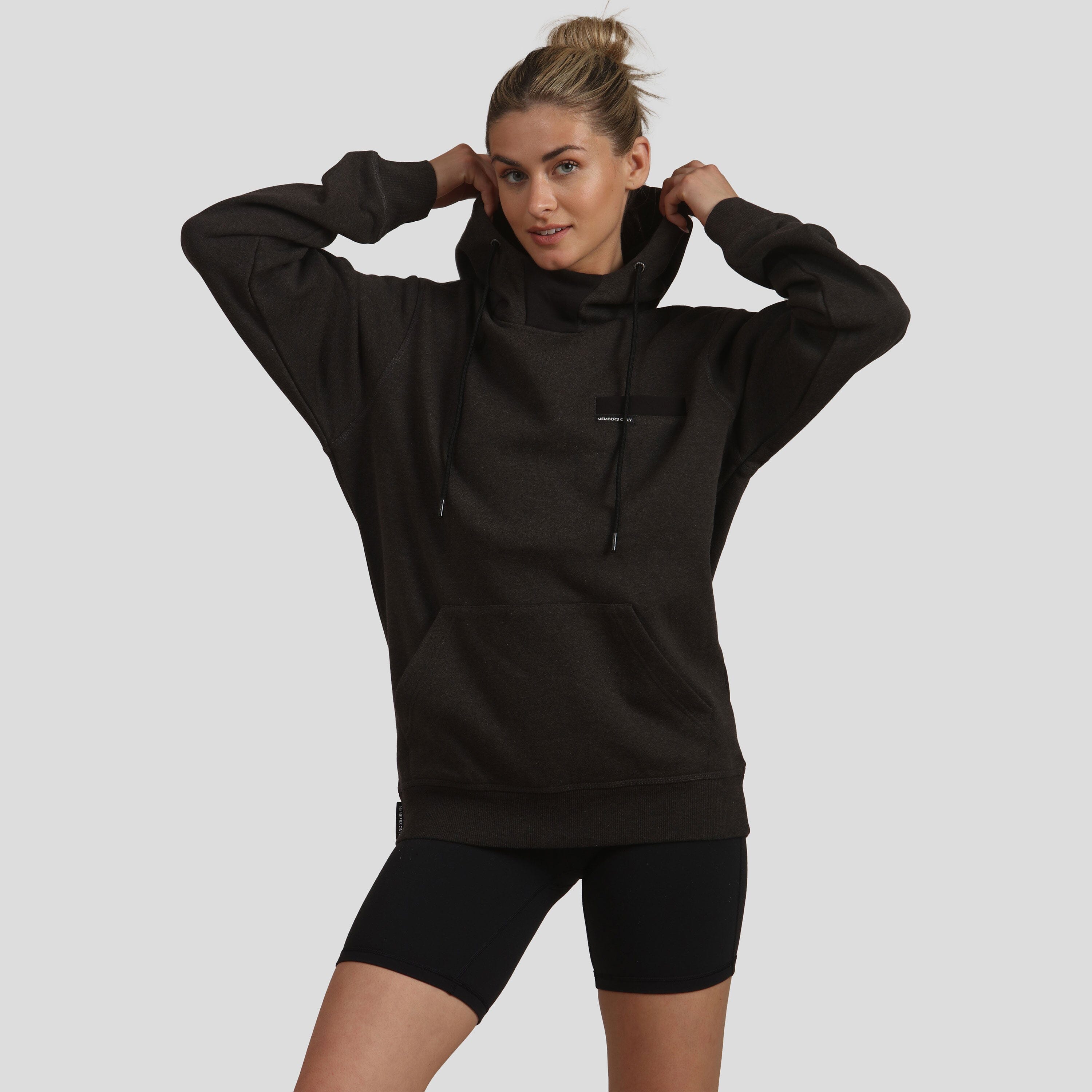 Women's Jayden Colorblock Oversized Hooded Sweatshirt Women's hoodies & sweatshirts Members Only Charcoal Small 