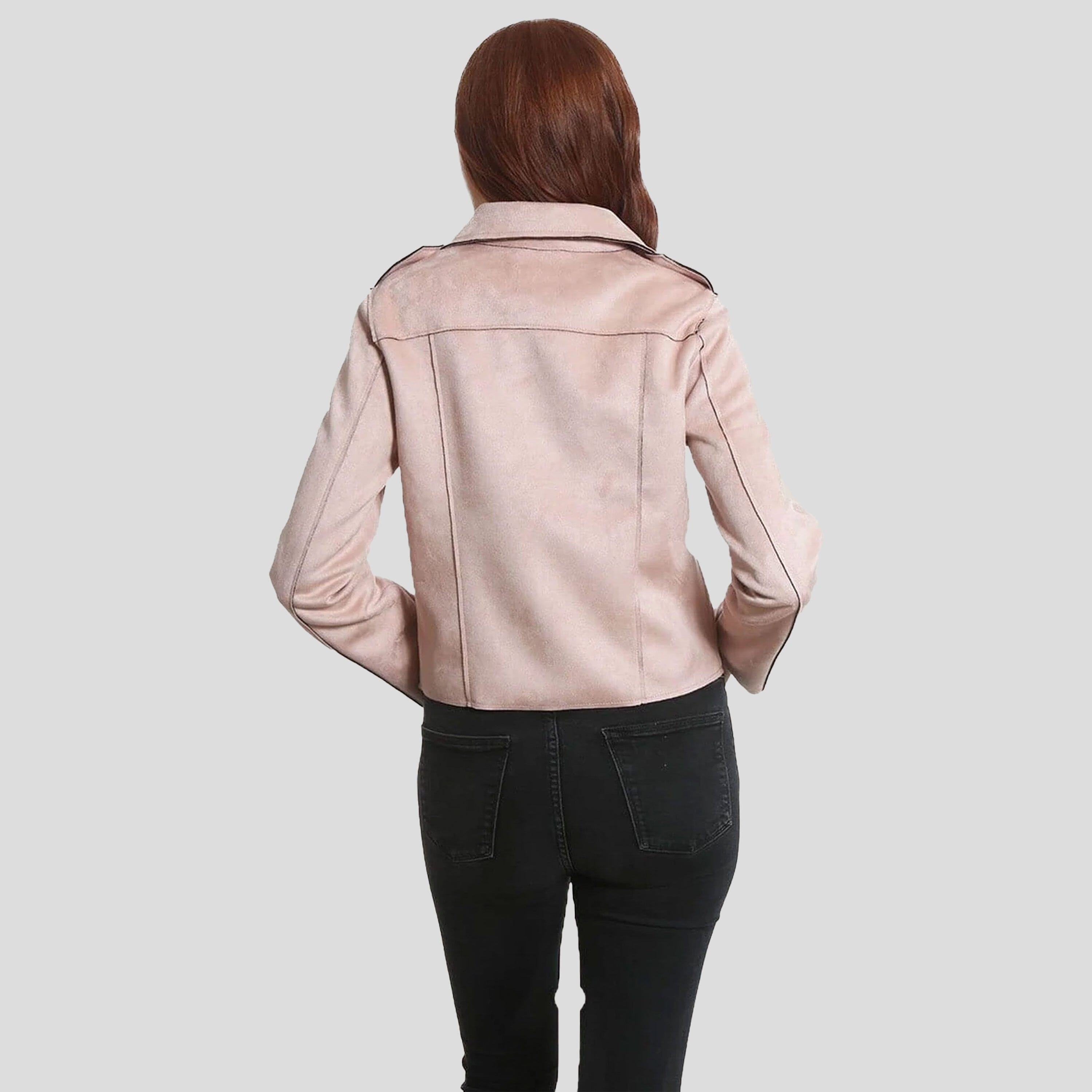 Women's Faux Suede Moto Jacket - FINAL SALE Womens Jacket Members Only 