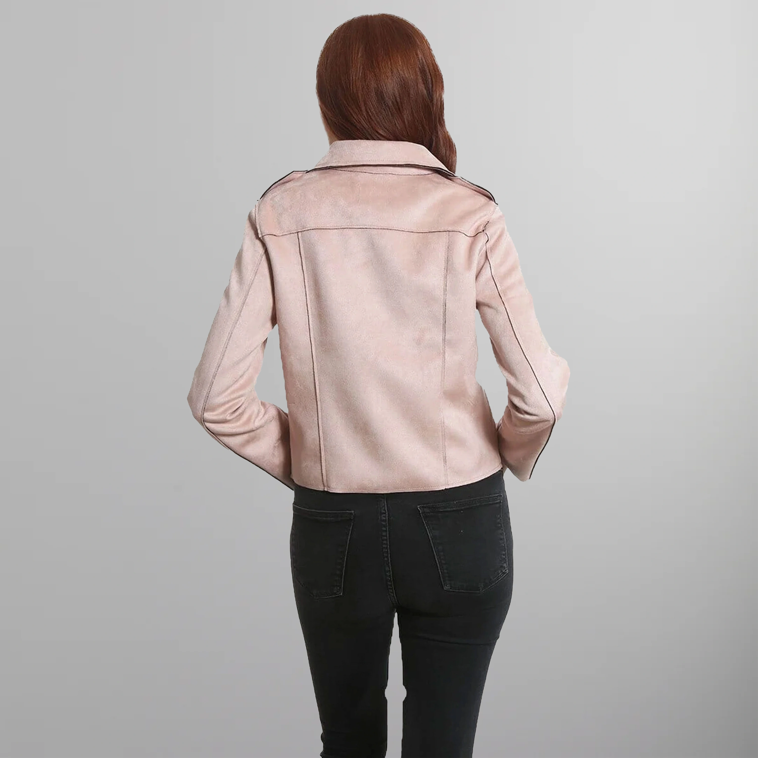 Women's Faux Suede Moto Jacket - FINAL SALE Womens Jacket Members Only 