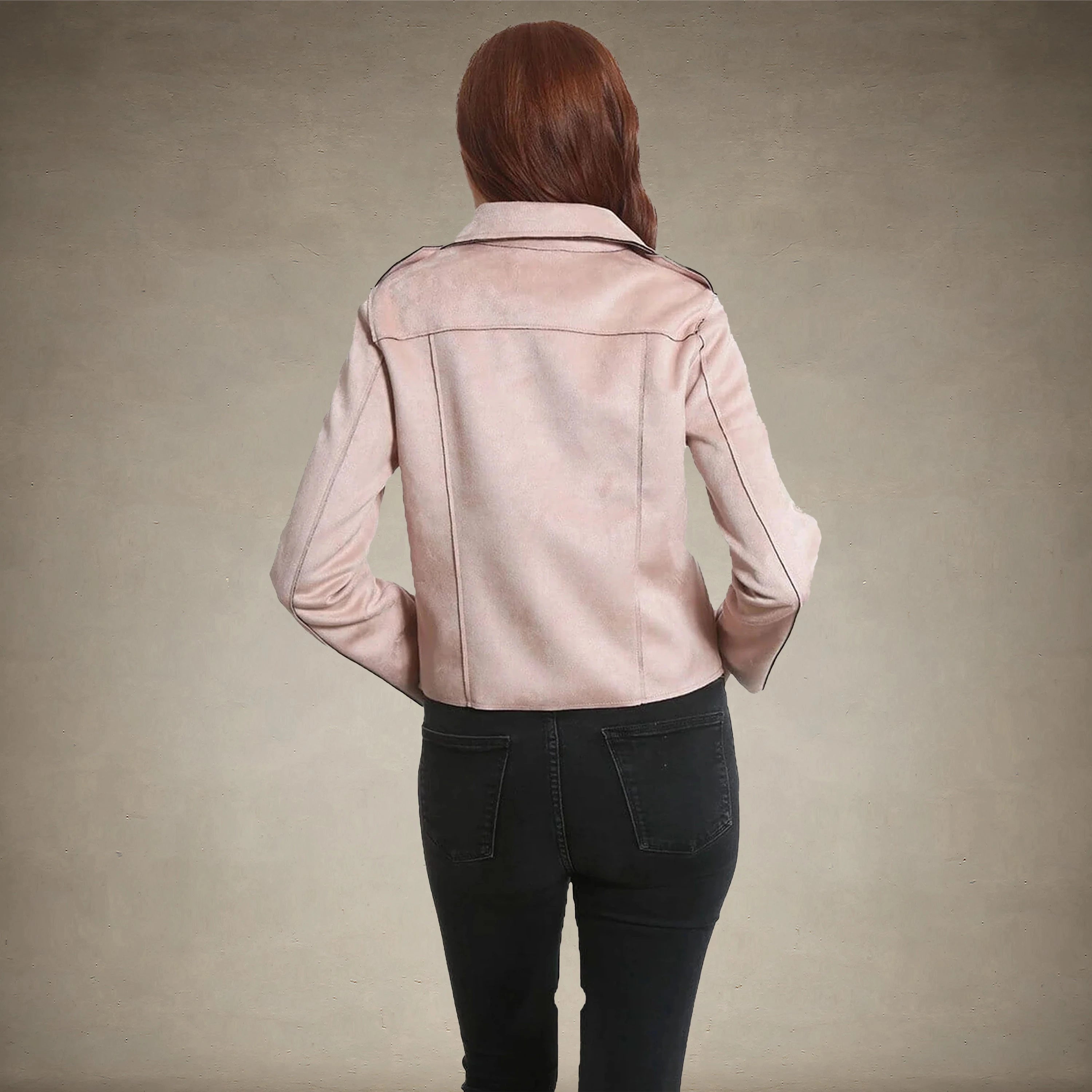 Women's Faux Suede Moto Jacket - FINAL SALE Womens Jacket Members Only® 