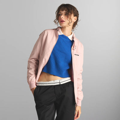 Women's Classic Iconic Racer Jacket (Slim Fit) Women's Iconic Jacket Members Only | Light Pink