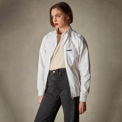 Women's Classic Iconic Racer Jacket (Slim Fit) Women's Iconic Jacket Members Only® White X-Small 