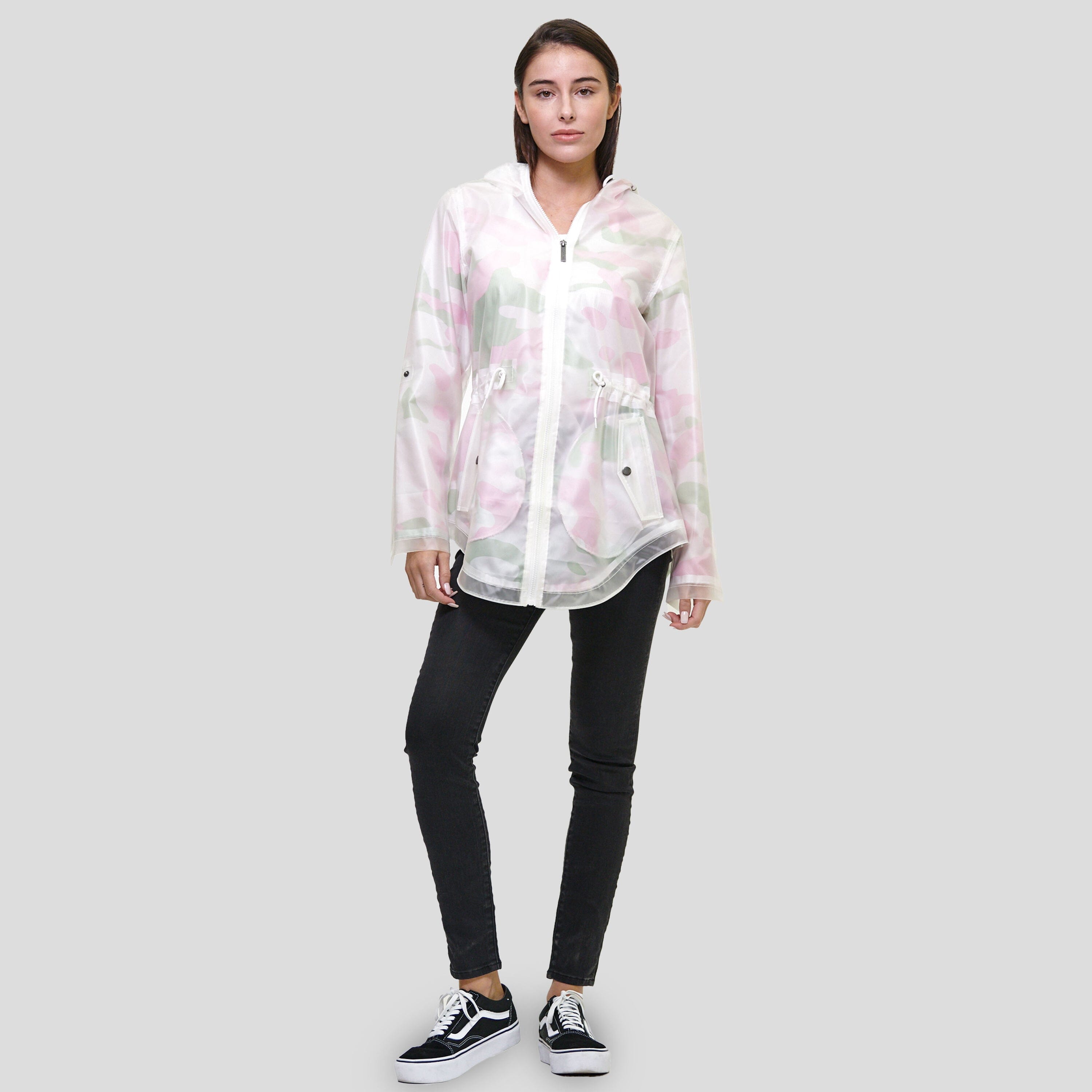 Women's Translucent Long Jacket - FINAL SALE Womens Jacket Members Only 