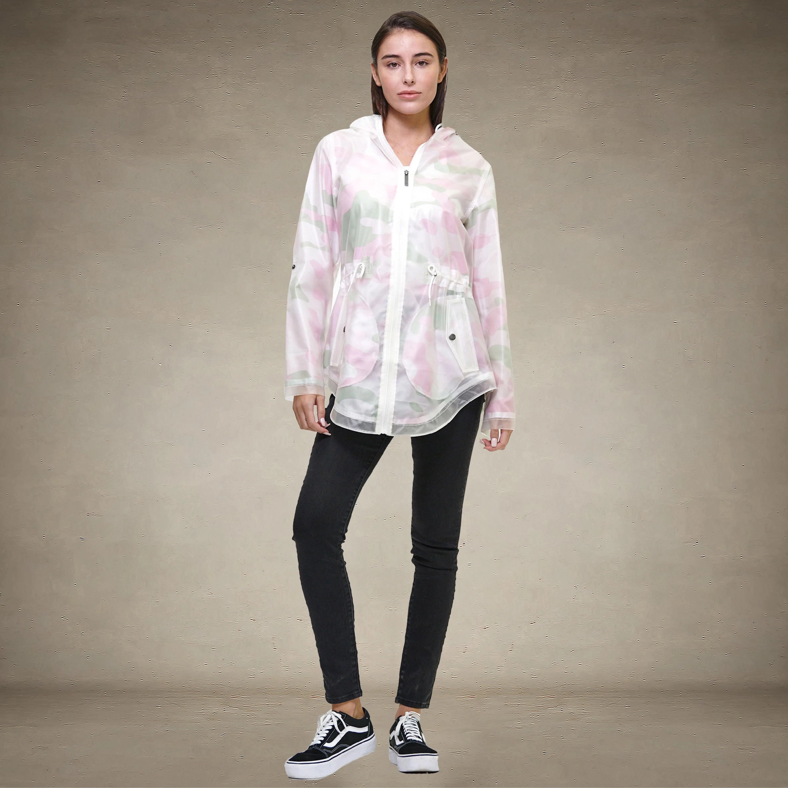 Women's Translucent Long Jacket - FINAL SALE Womens Jacket Members Only® 