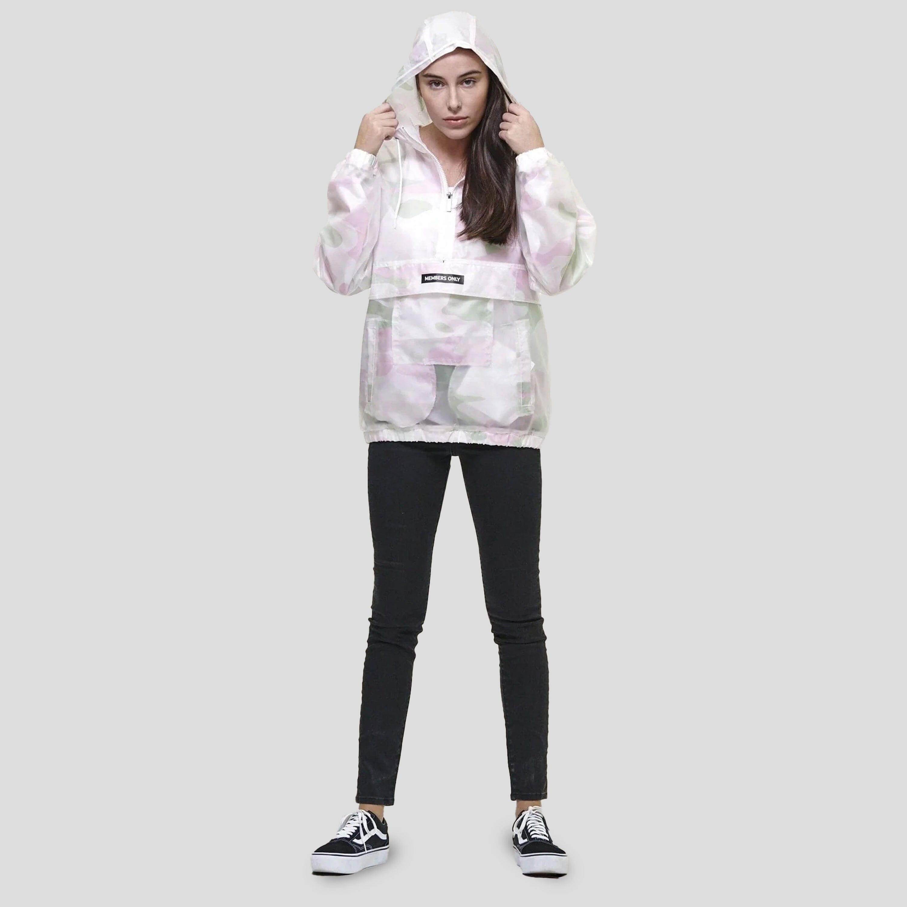 Women's Translucent Pullover Jacket with hood - FINAL SALE Womens Jacket Members Only 