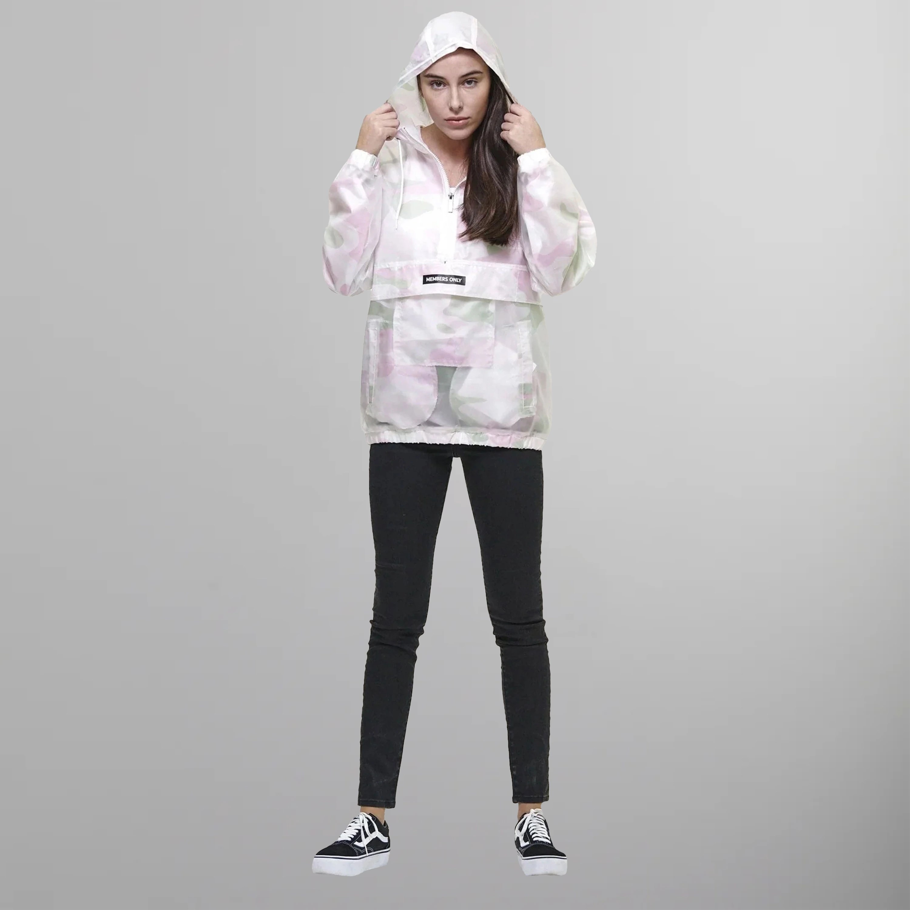 Women's Translucent Pullover Jacket with hood - FINAL SALE Womens Jacket Members Only 