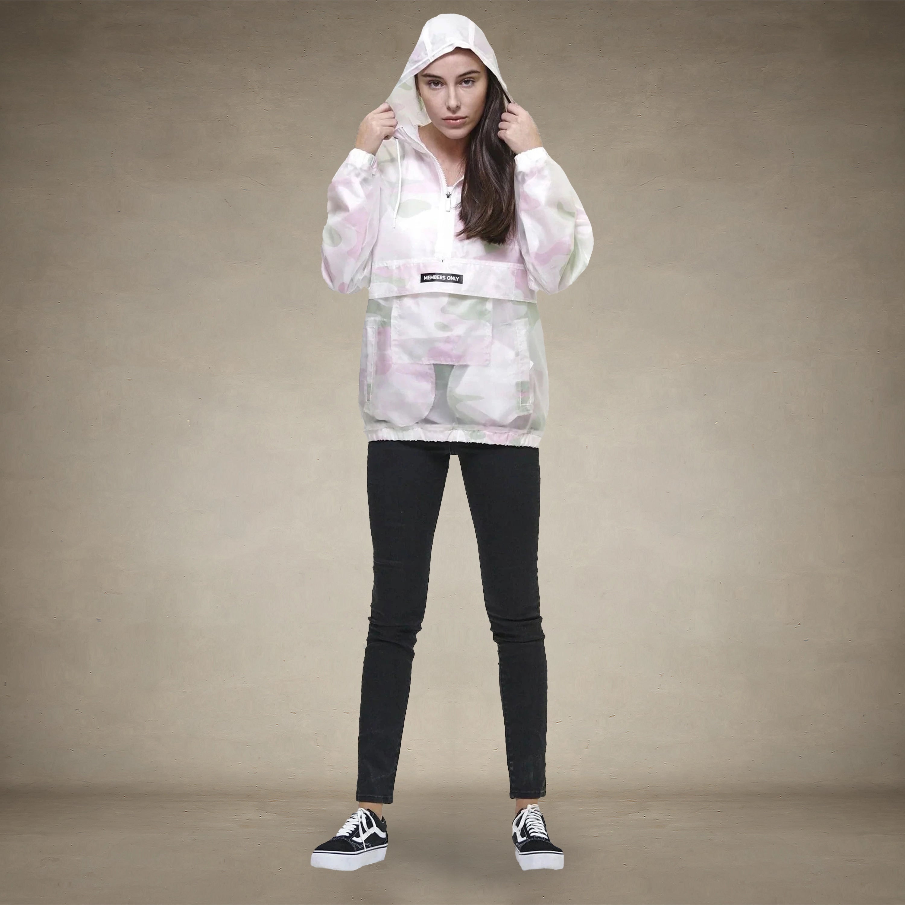 Women's Translucent Pullover Jacket with hood - FINAL SALE Womens Jacket Members Only® 