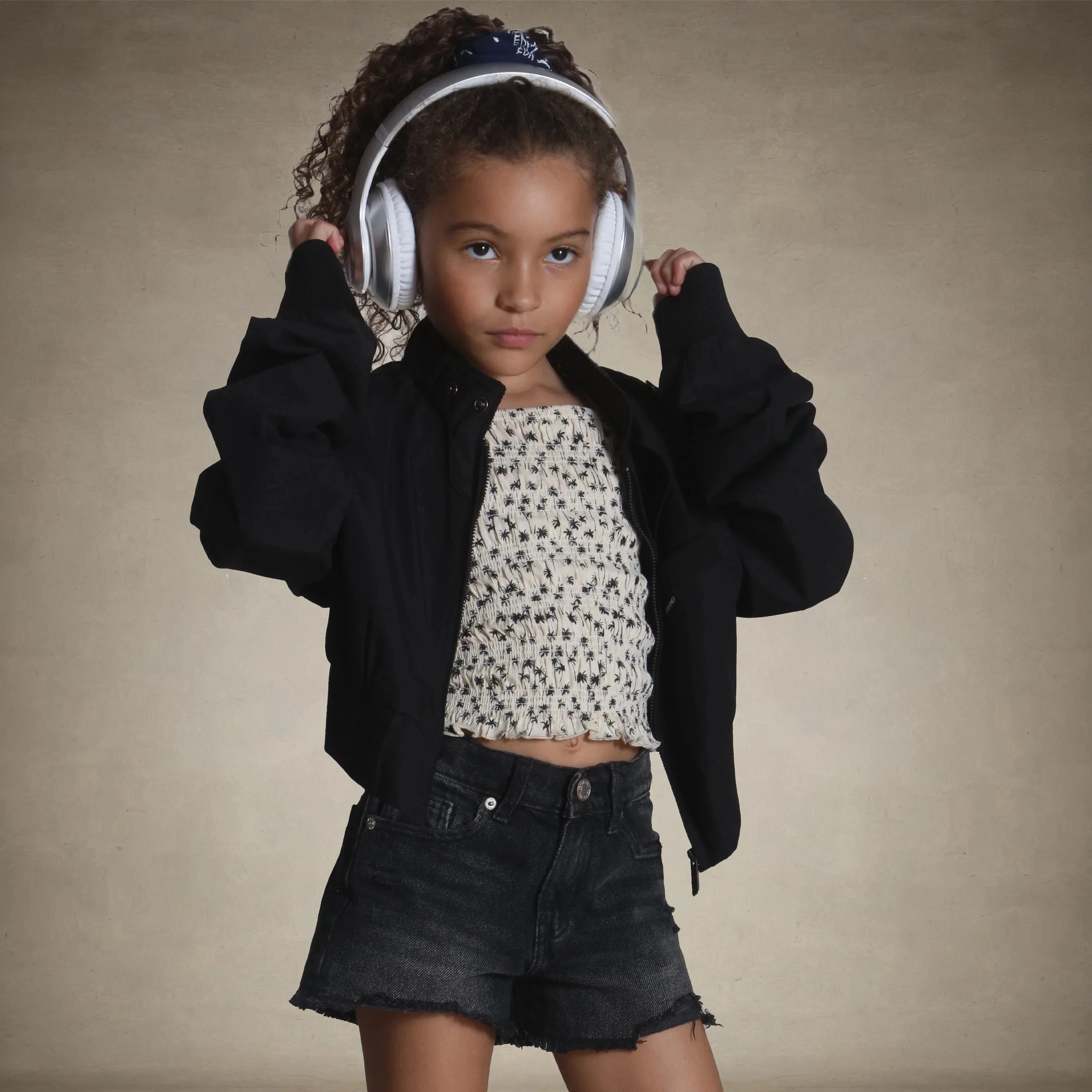 Girl's Racer Jacket Kid's Jacket Members Only® Black 7-8 