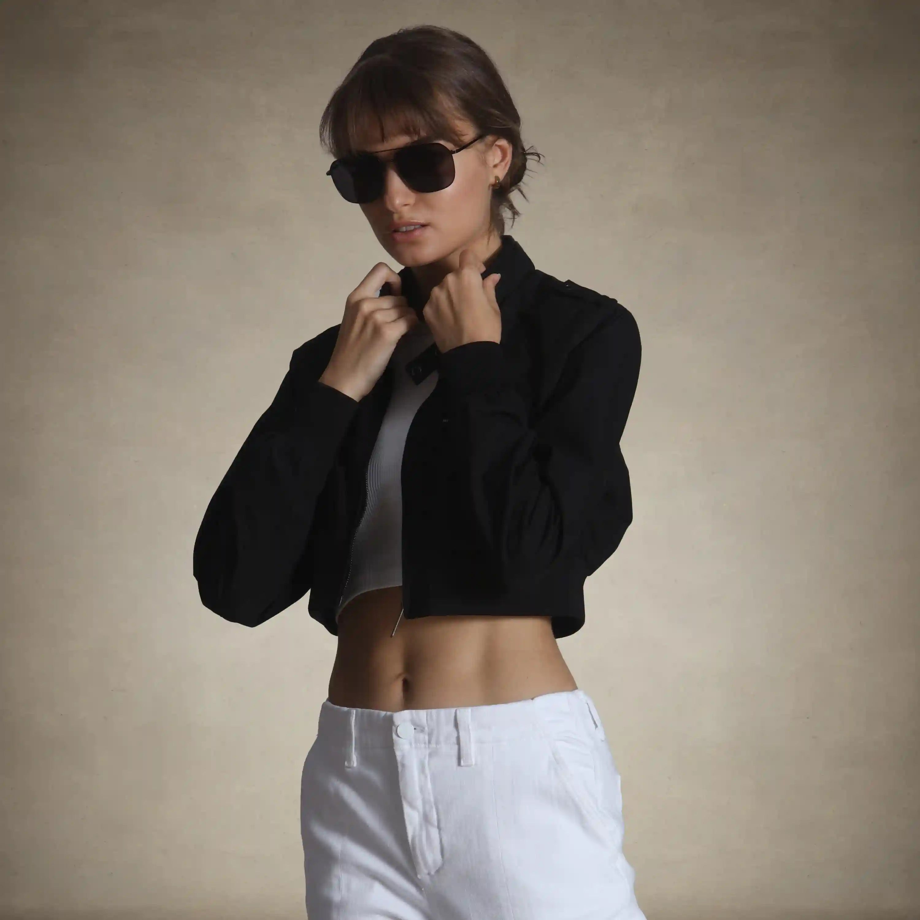 Women's Mini Cropped Racer Jacket