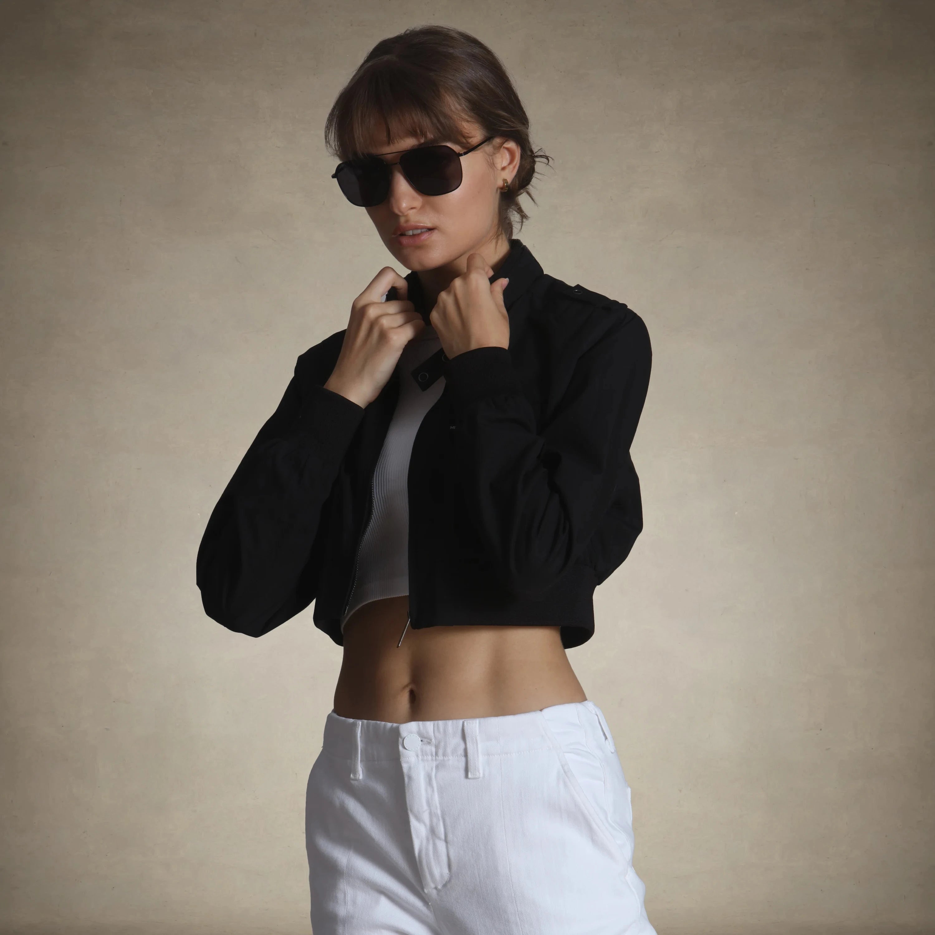 Women's Mini Cropped Racer Jacket Women's Iconic Jacket Members Only® 