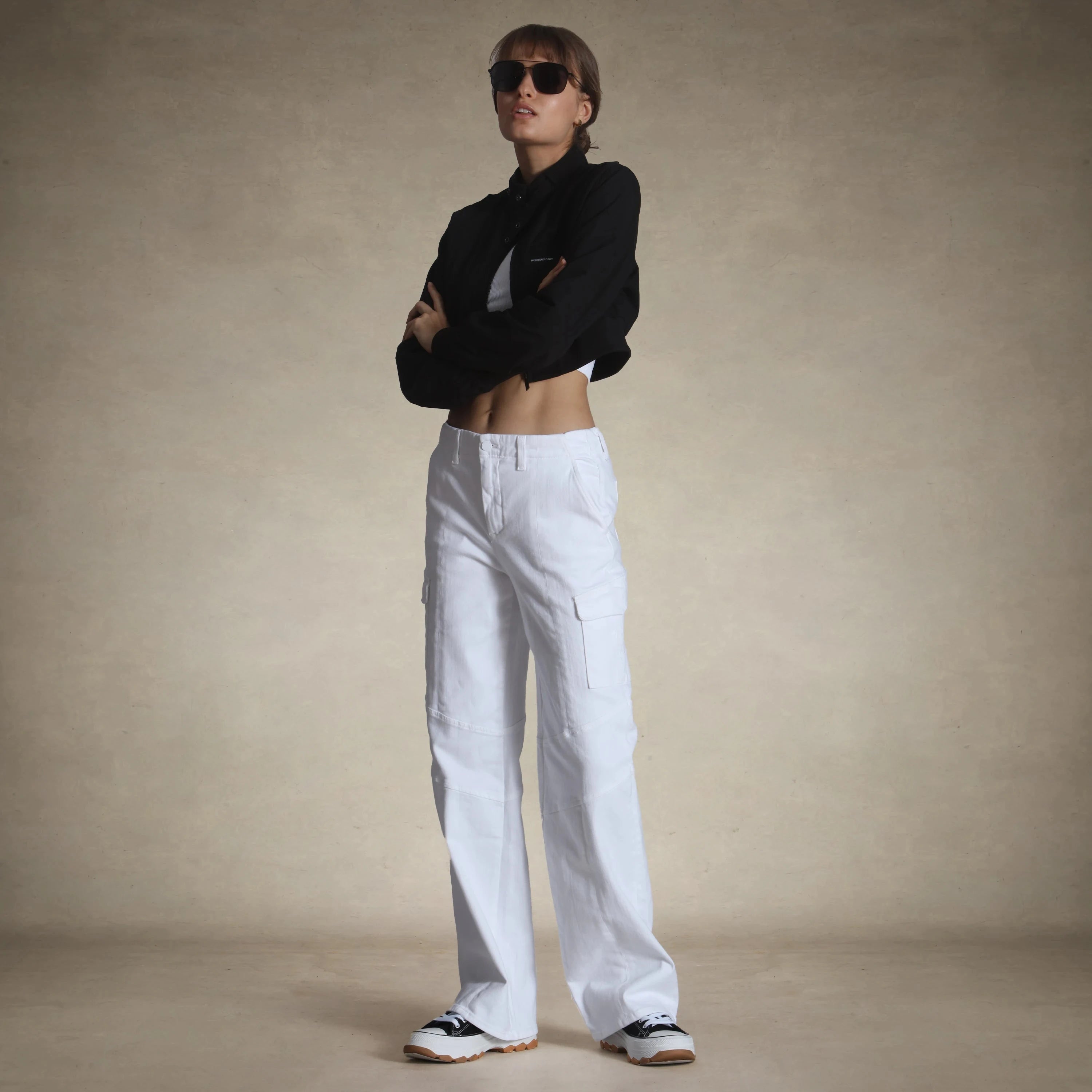 Women's Mini Cropped Racer Jacket Women's Iconic Jacket Members Only® 