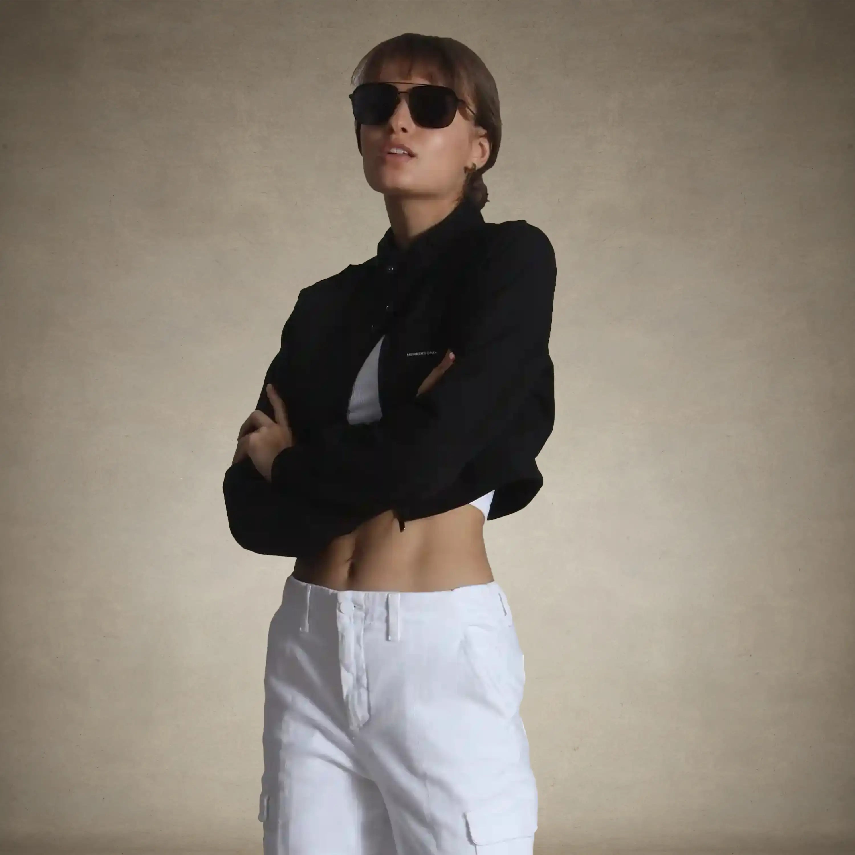 Women's Mini Cropped Racer Jacket