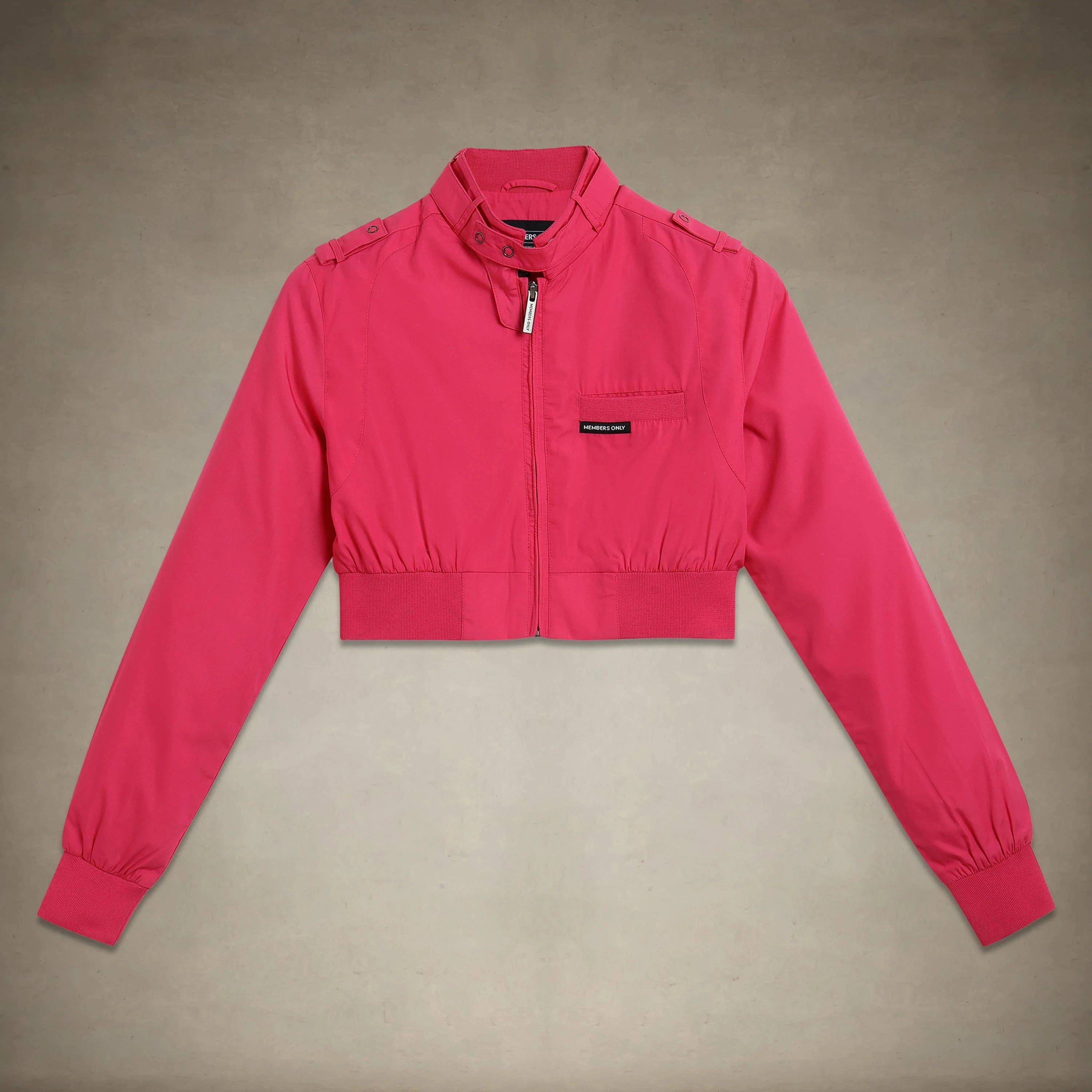 Women's Mini Cropped Racer Jacket Women's Iconic Jacket Members Only® 