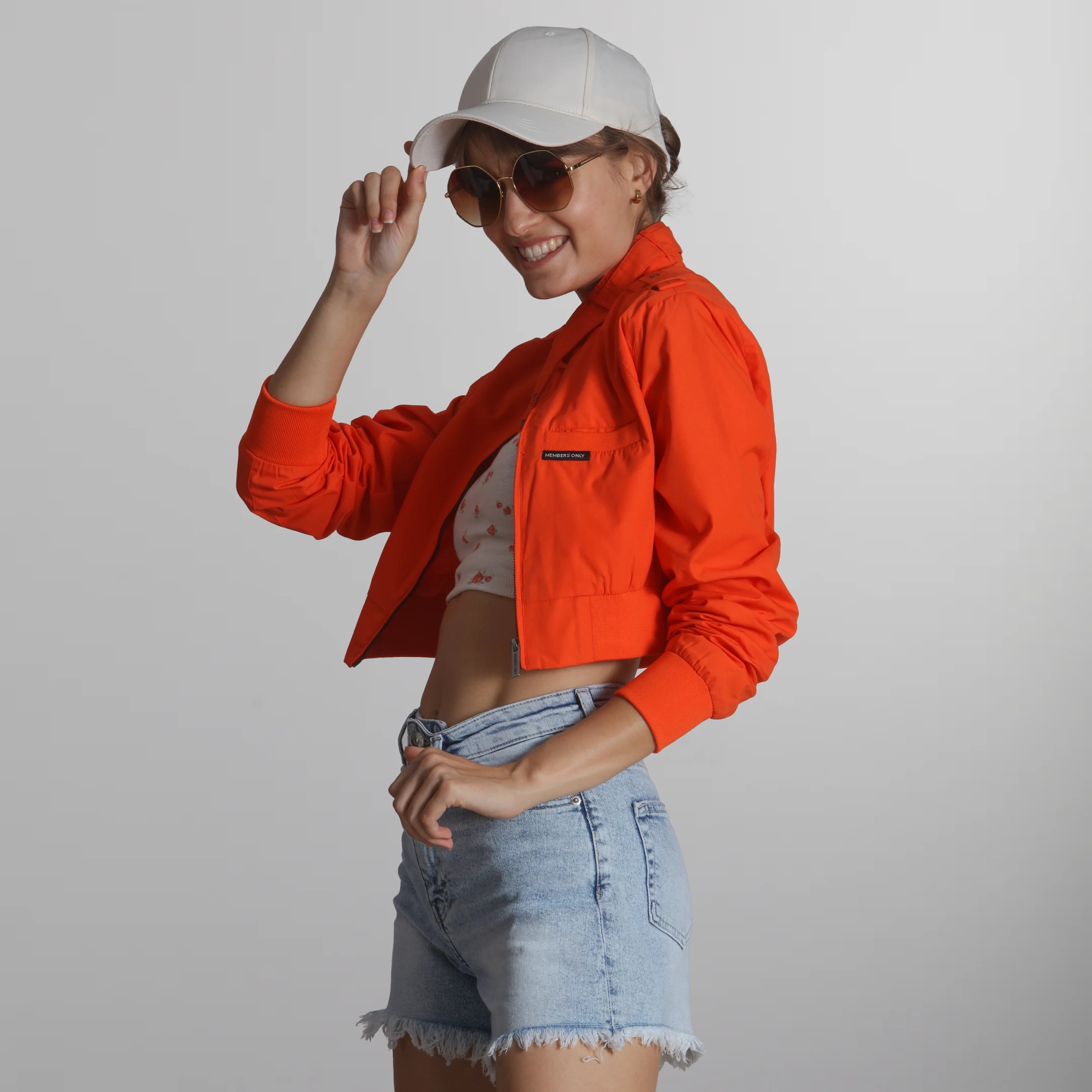 Orange jacket women's best sale