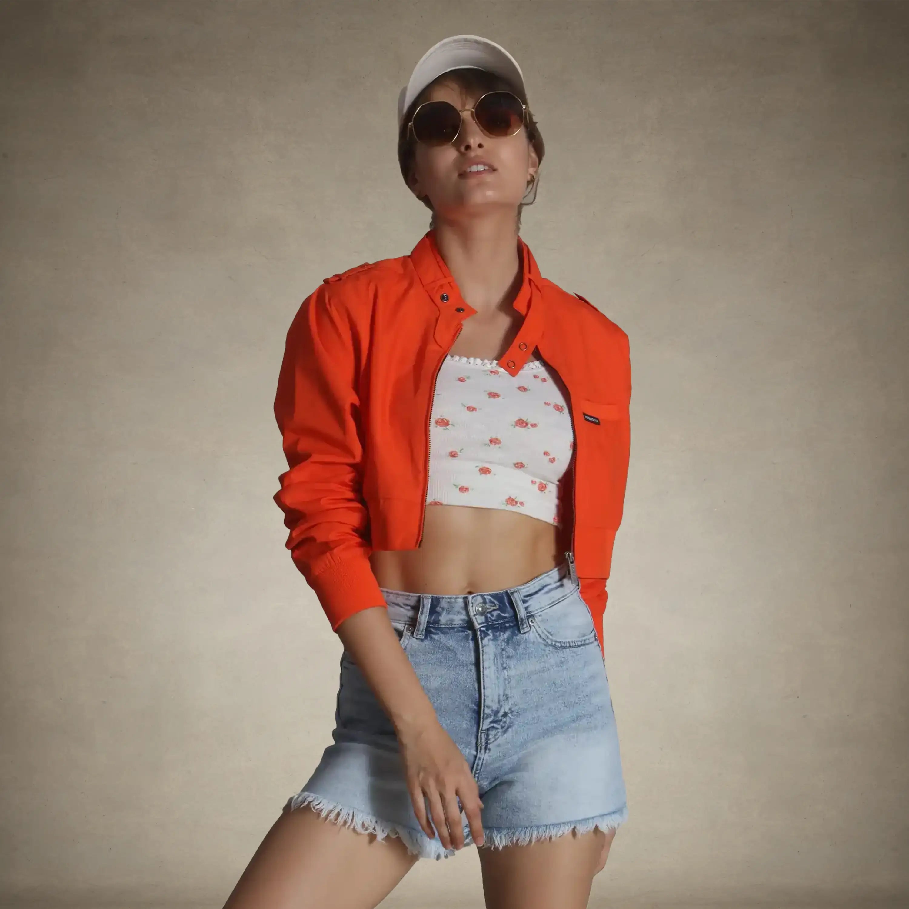 Women's Mini Cropped Racer Jacket