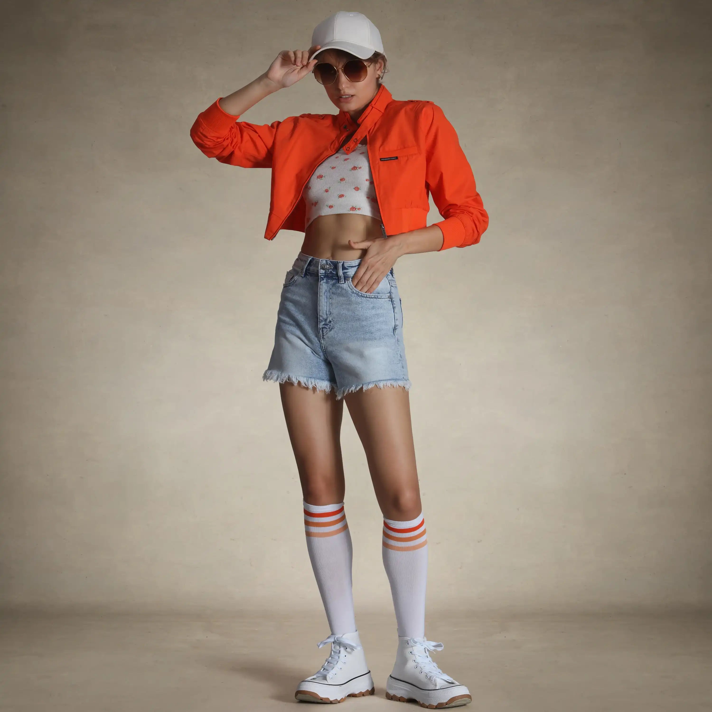Women's Mini Cropped Racer Jacket
