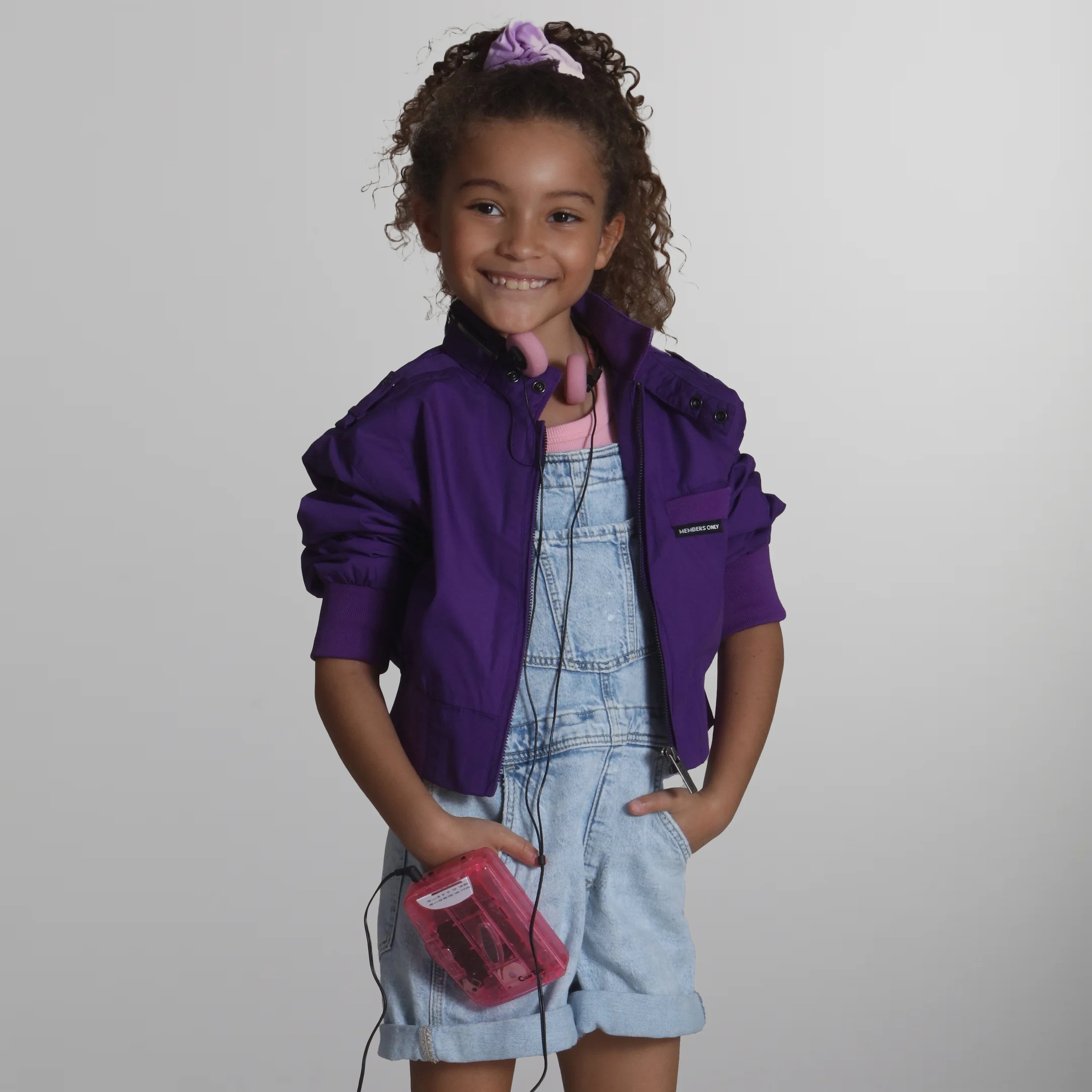 Girl's Racer Jacket Kid's Jacket Members Only Purple 7-8 