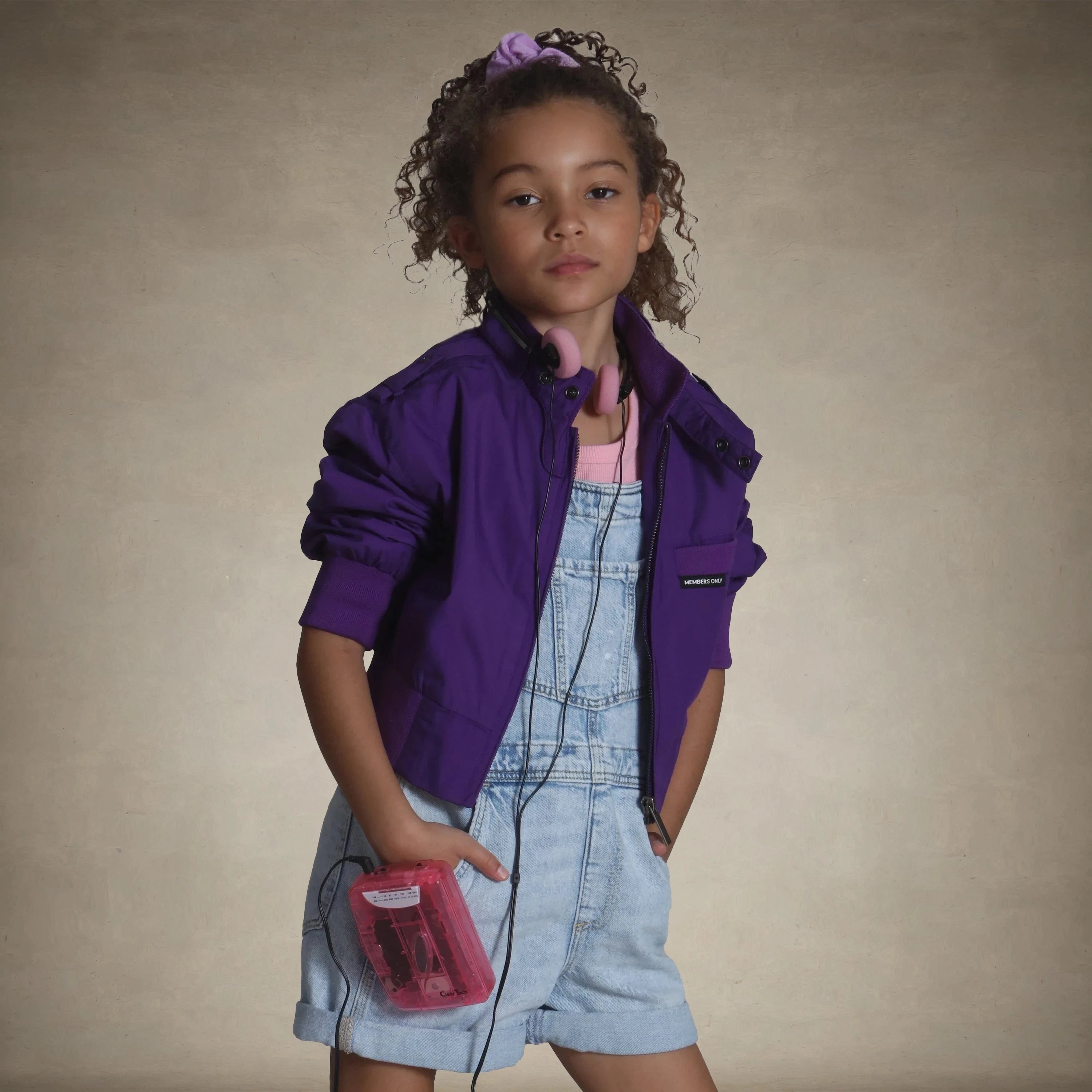 Girl's Racer Jacket Kid's Jacket Members Only® Purple 7-8 