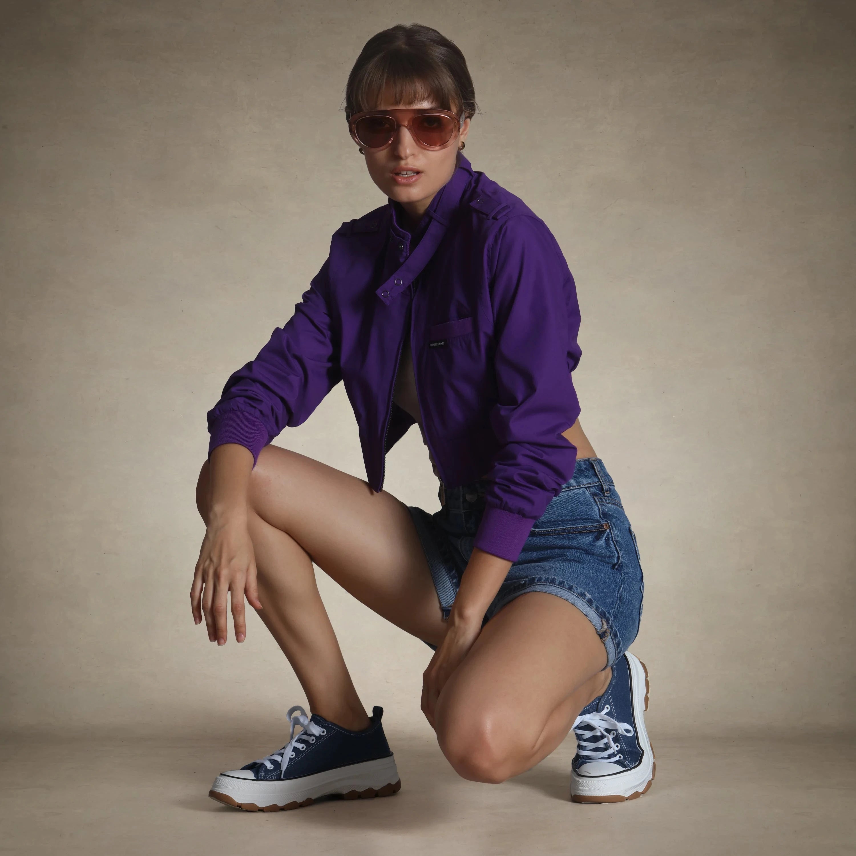 Women's Mini Cropped Racer Jacket Women's Iconic Jacket Members Only® 