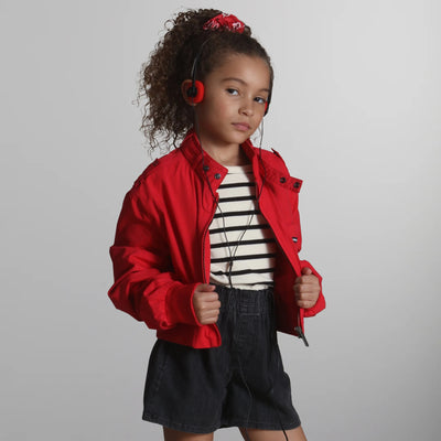 Girl's Racer Jacket Kid's Jacket Members Only Red 7-8 