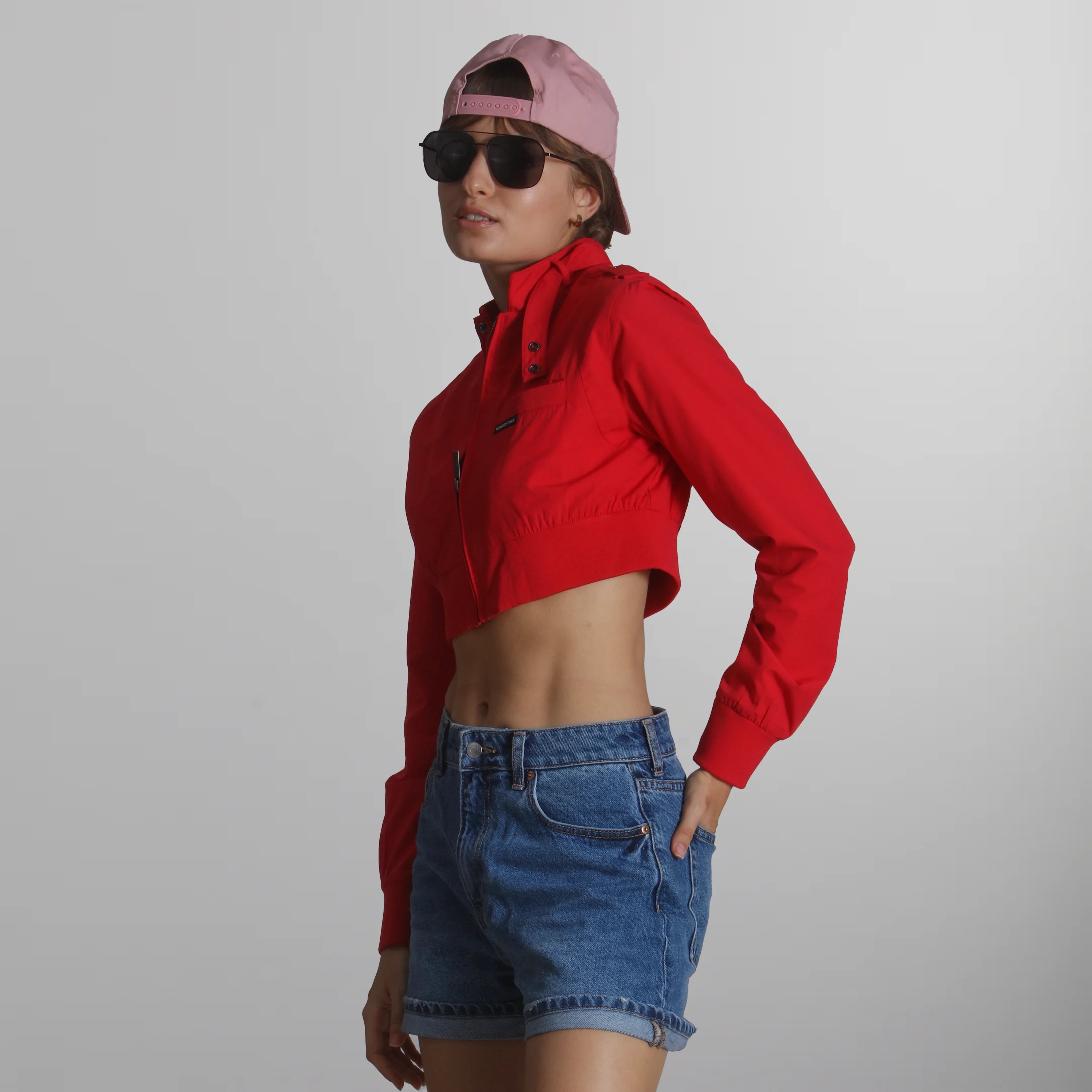 Women's Mini Cropped Racer Jacket Women's Iconic Jacket Members Only | Red