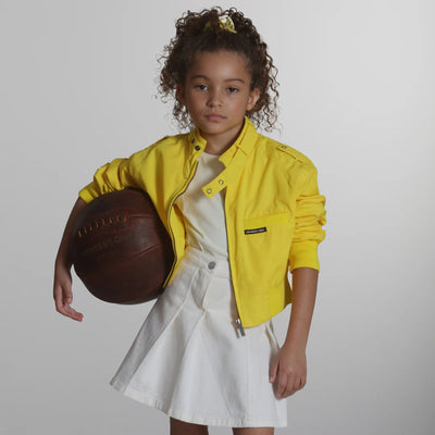 Girl's Racer Jacket Kid's Jacket Members Only Yellow 7-8 