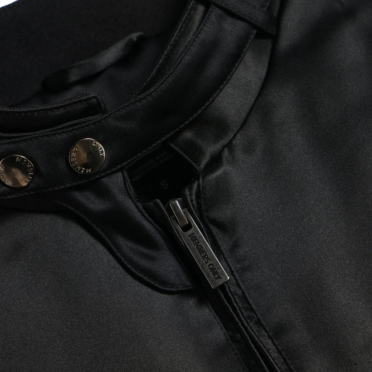 Women's Cropped Classic Satin Iconic Racer Jacket