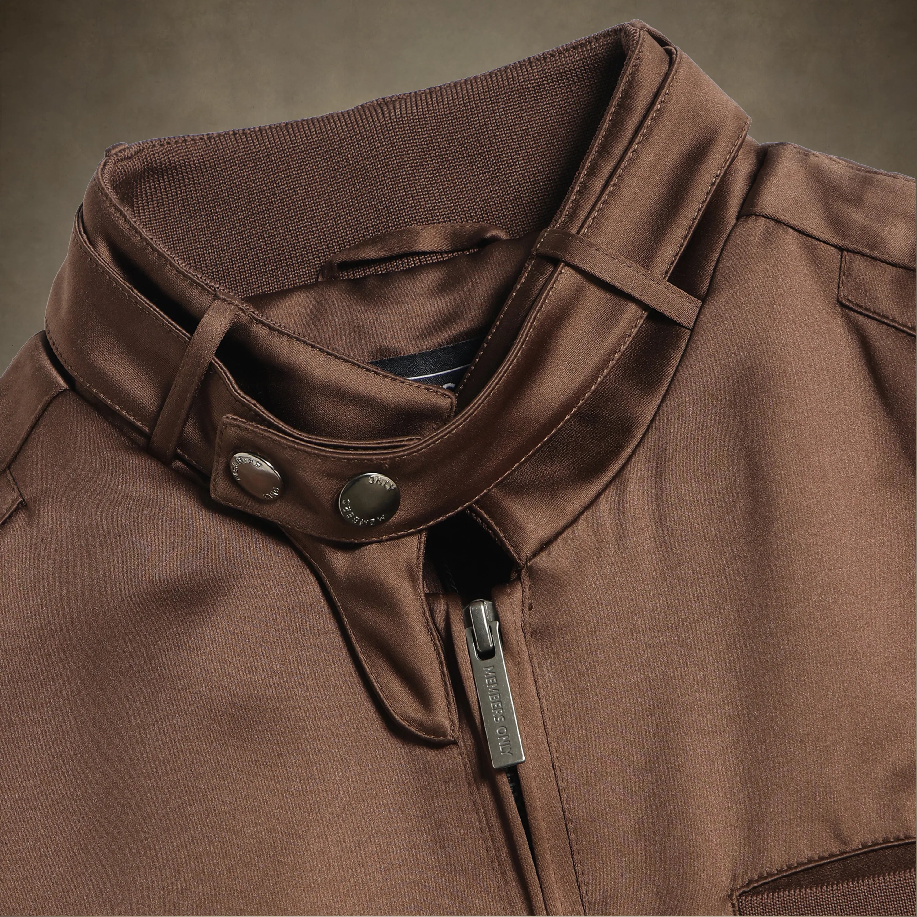 Women's Cropped Classic Satin Iconic Racer Jacket