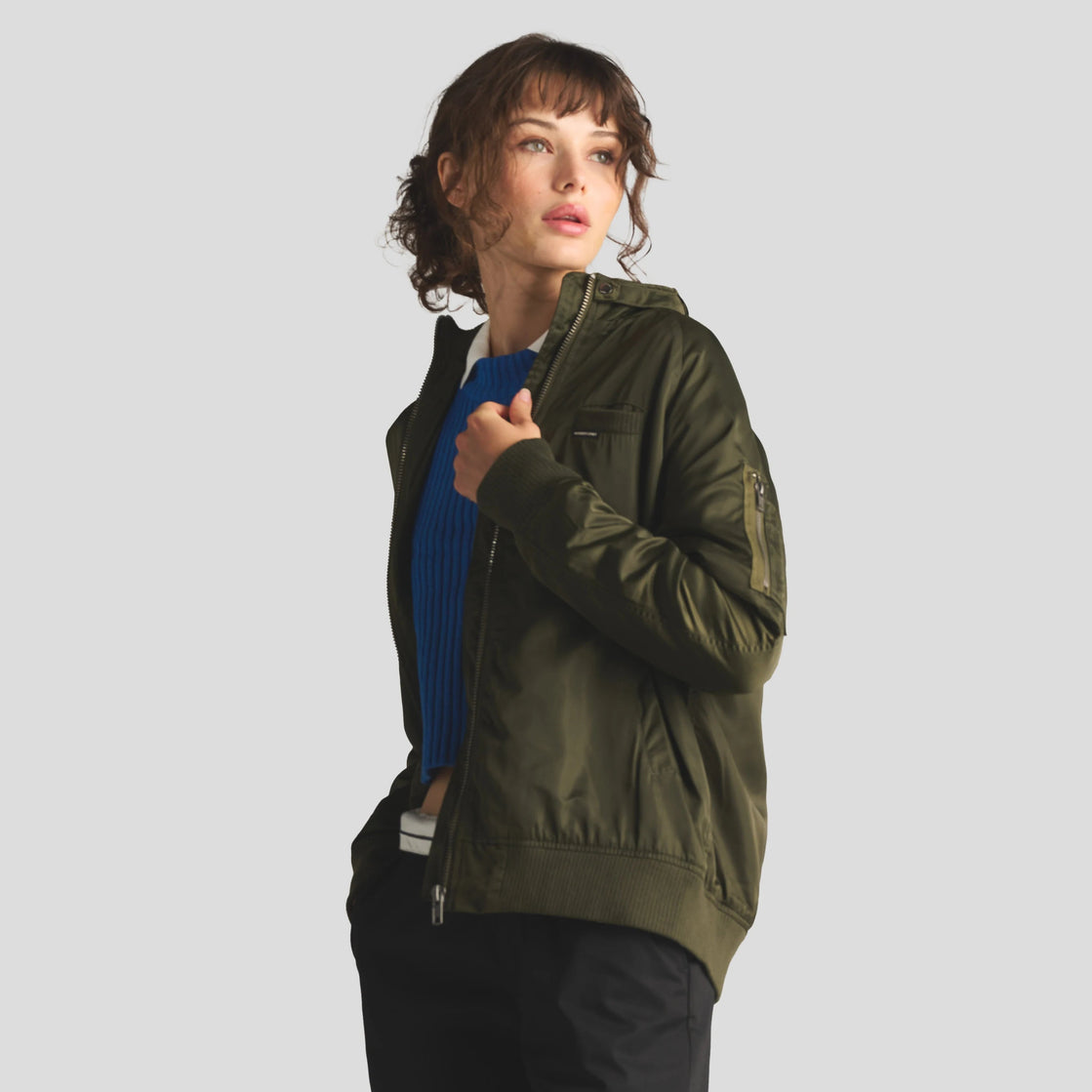 Women s Satin Bomber Jacket