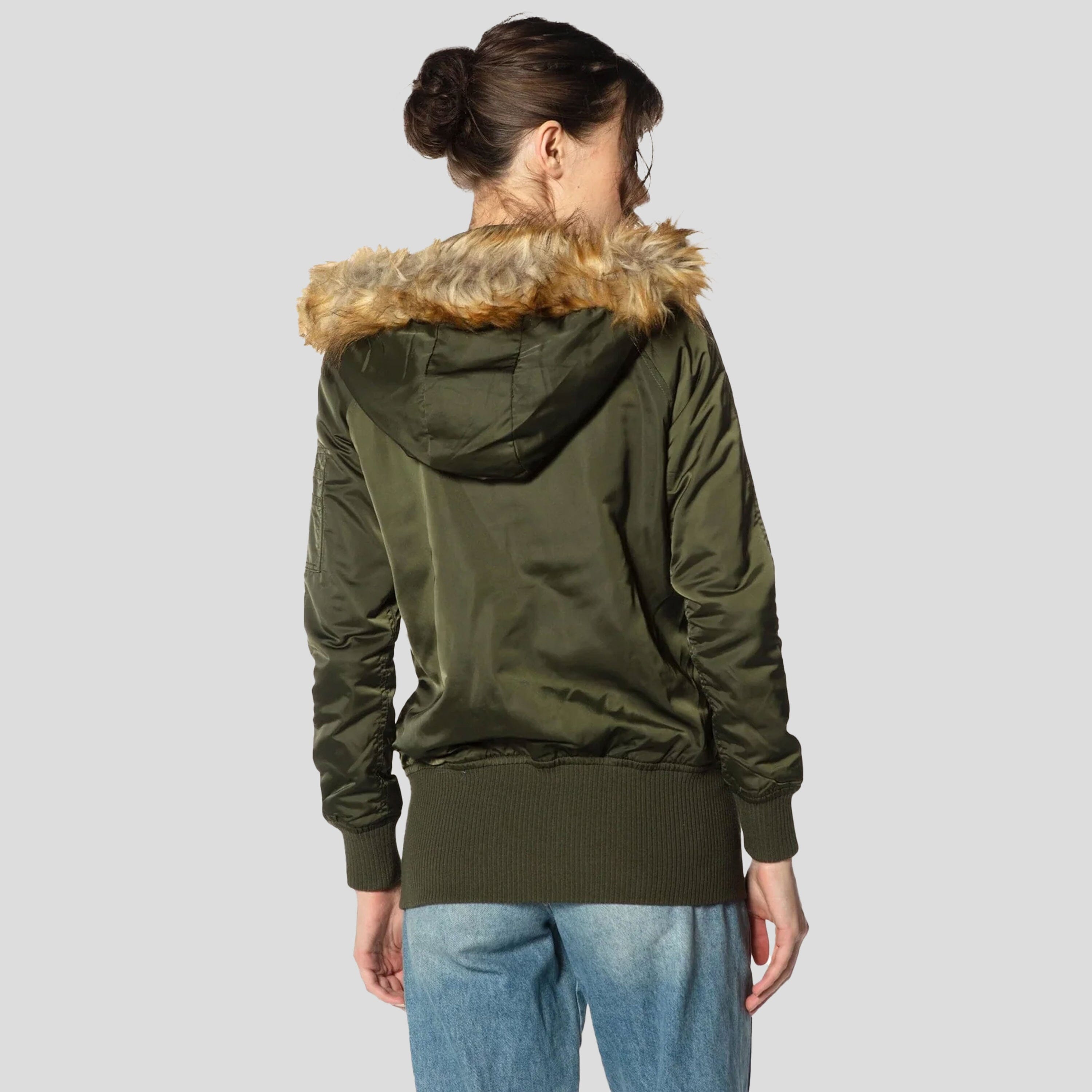 Women's Elongated Bomber Jacket - FINAL SALE Bomber Jacket Members Only 