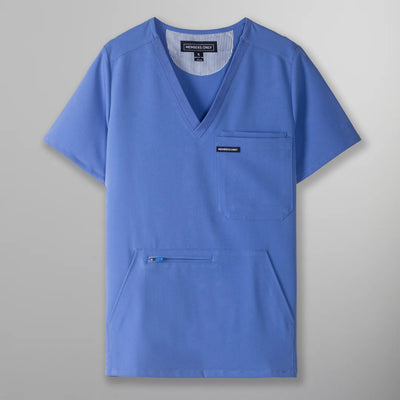 Cordoba 5-Pocket Scrub Top Womens Scrub Top Members Only | Ceil Blue