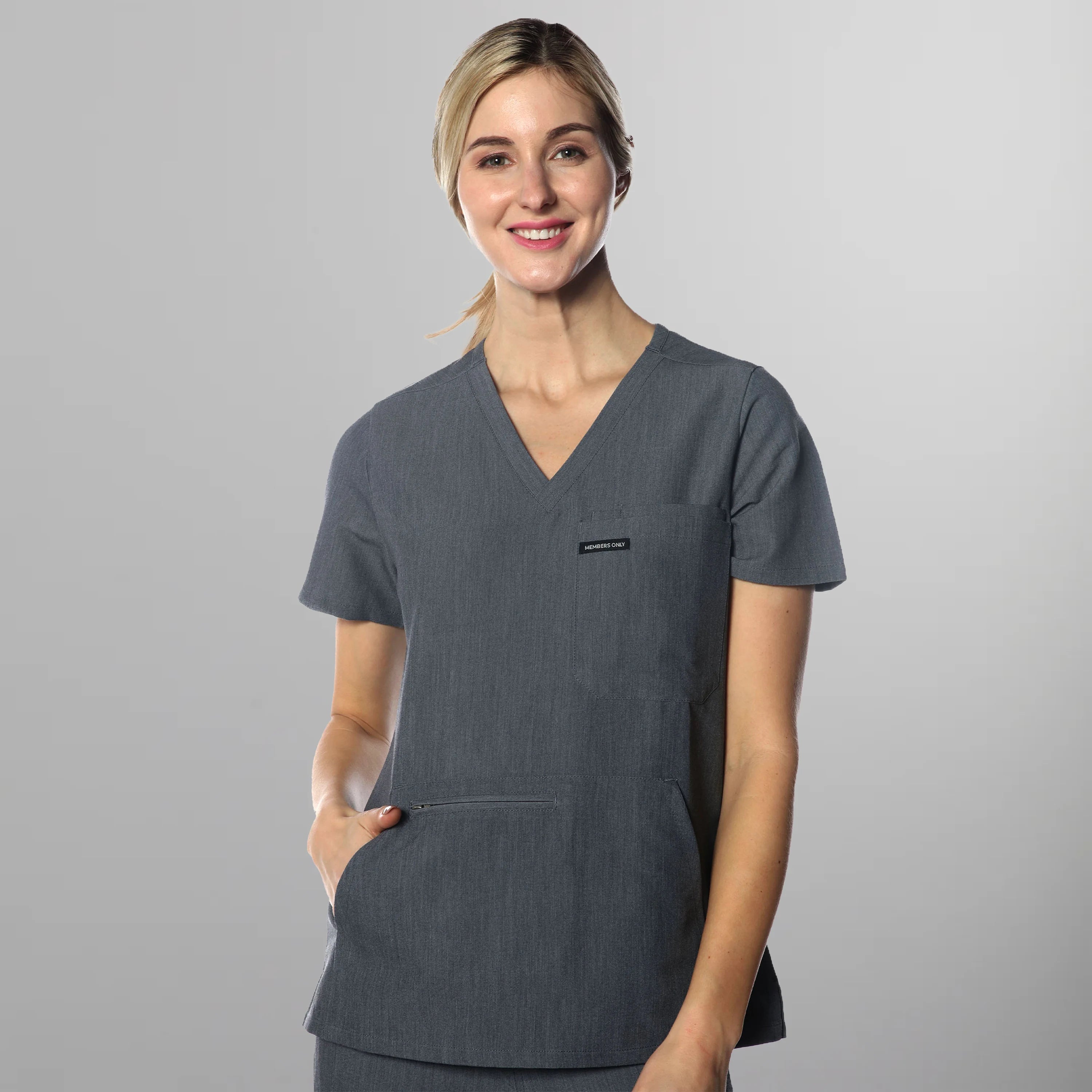 Cordoba 5-Pocket Scrub Top Womens Scrub Top Members Only