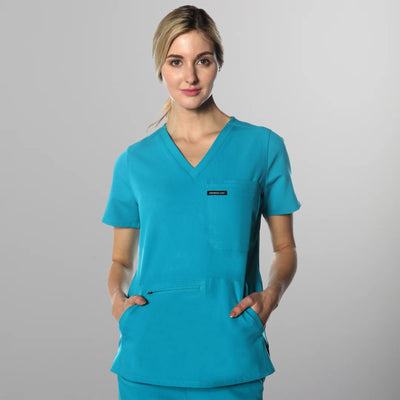 Cordoba 5-Pocket Scrub Top Womens Scrub Top Members Only