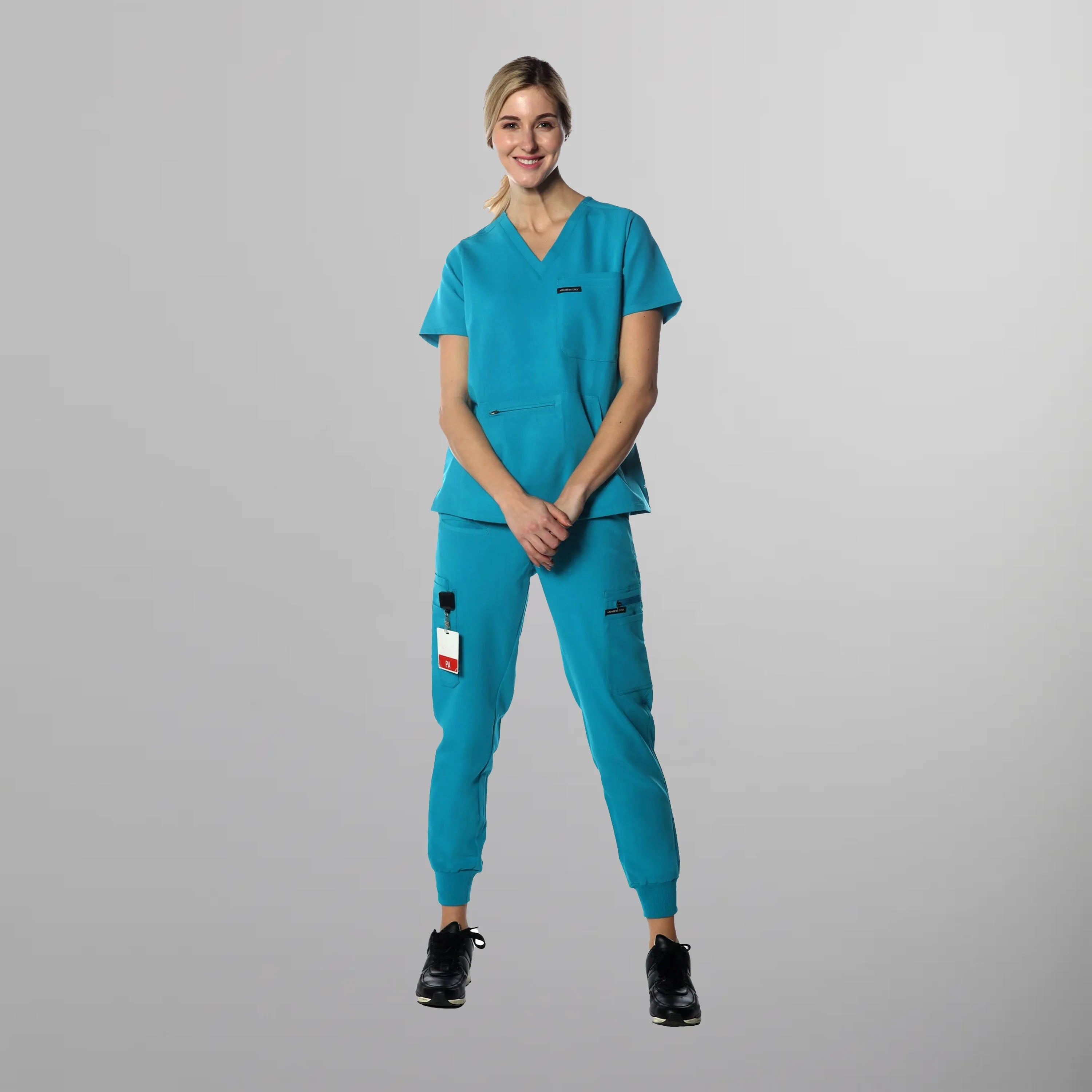 Cordoba 5-Pocket Scrub Top Womens Scrub Top Members Only | Teal