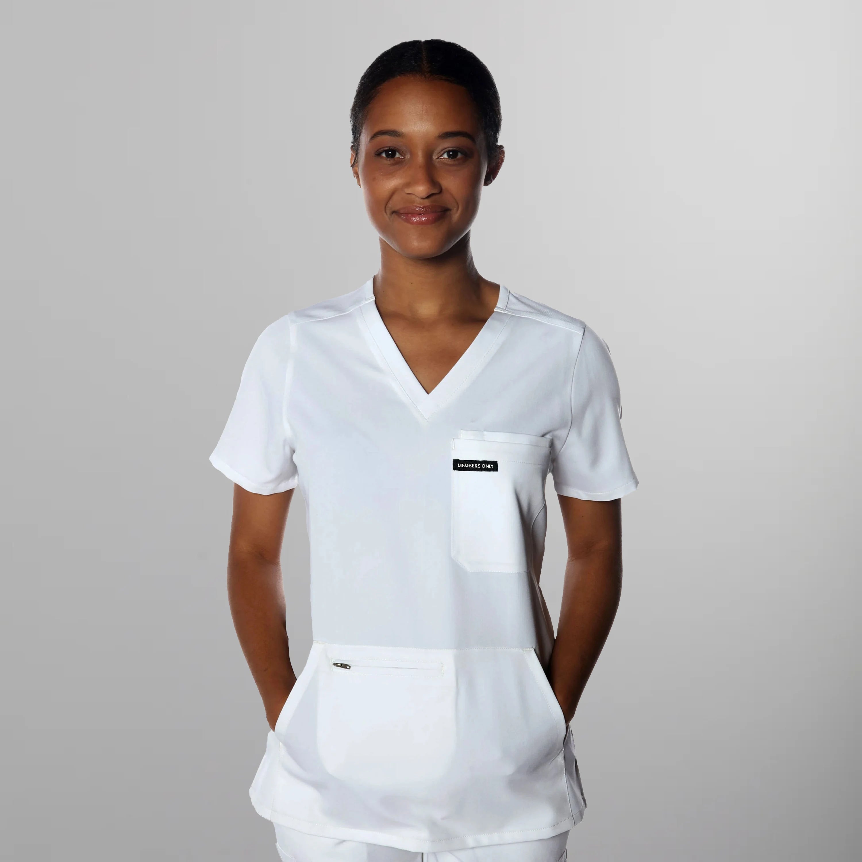 Cordoba 5-Pocket Scrub Top Womens Scrub Top Members Only 