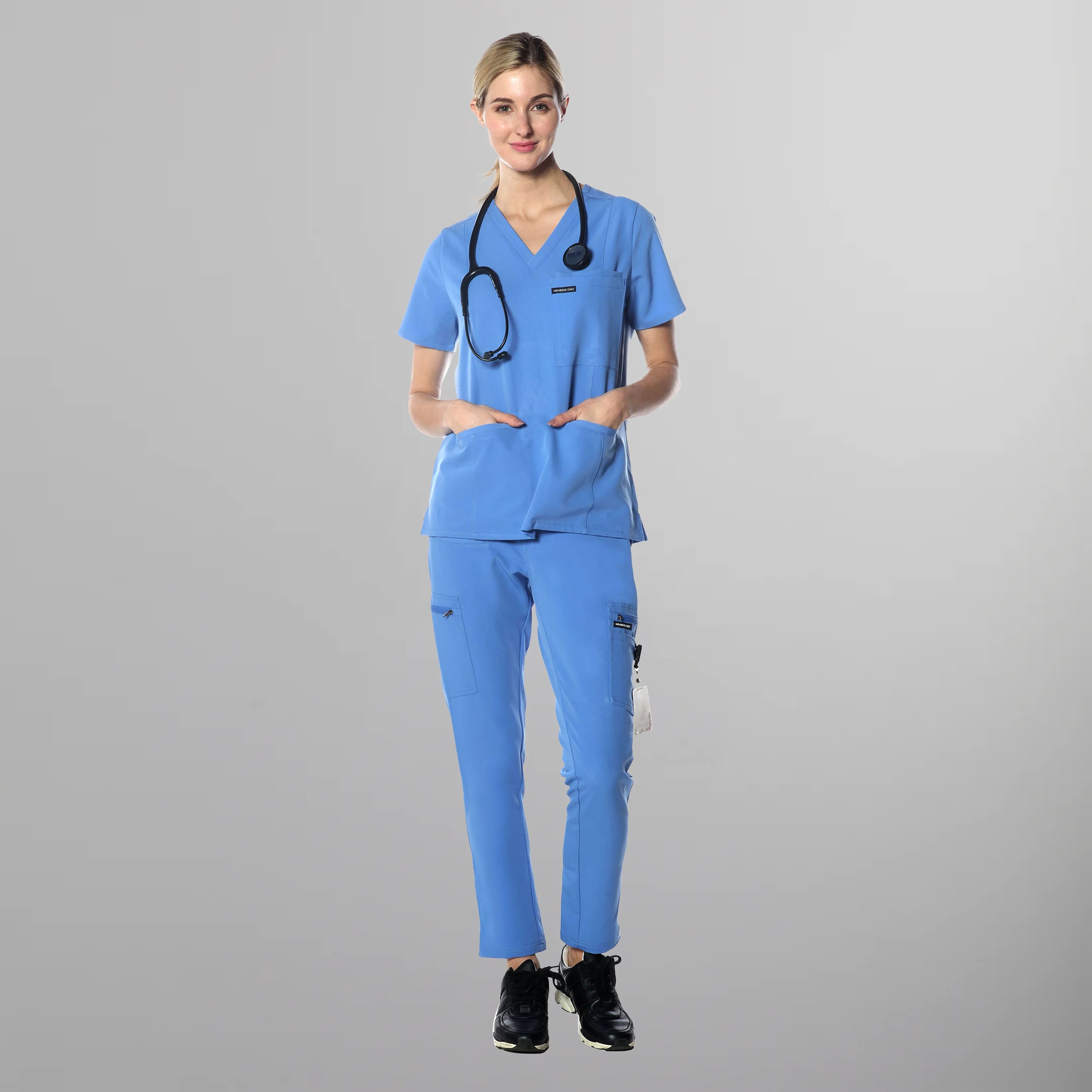 Siena 5-Pocket Scrub Top Womens Scrub Top Members Only 