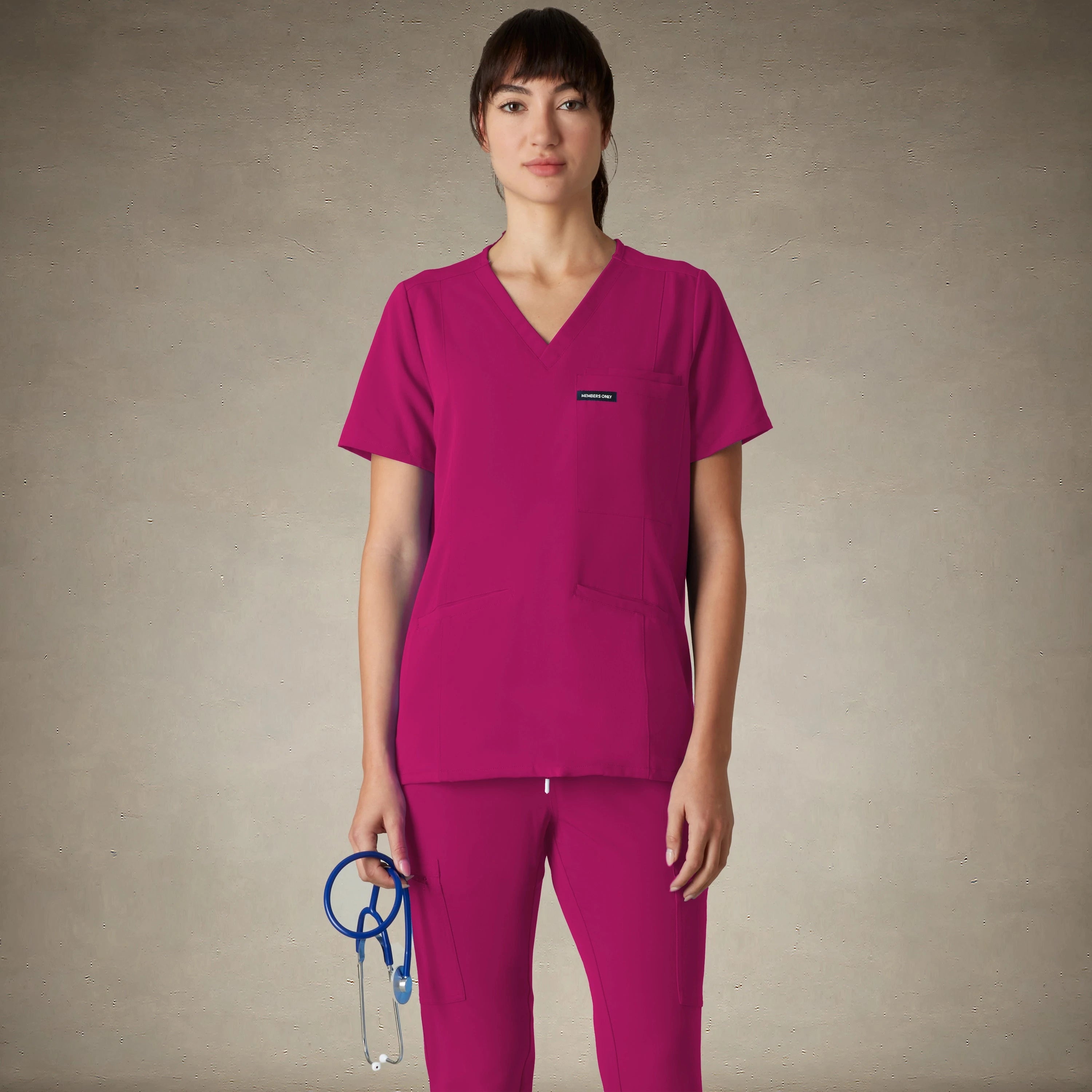 Siena 5-Pocket Scrub Top Womens Scrub Top Members Only® 