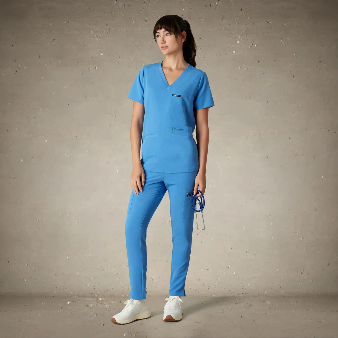 売れ筋商品|||メンバーズオンリー カットソー トップス レディース Women's Palermo 4-Pocket Scrub Top Navy Women's Scrub Tops| Women's Medical Scrubs