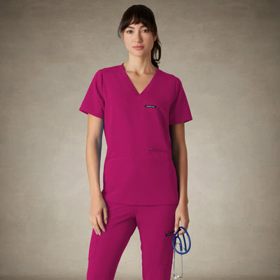 Palermo 4-Pocket Scrub Top Womens Scrub Top Members Only® 