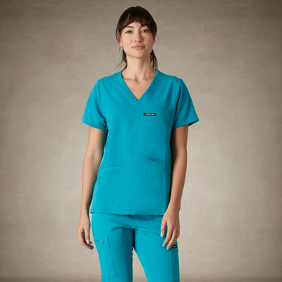 Palermo 4-Pocket Scrub Top Womens Scrub Top Members Only® 