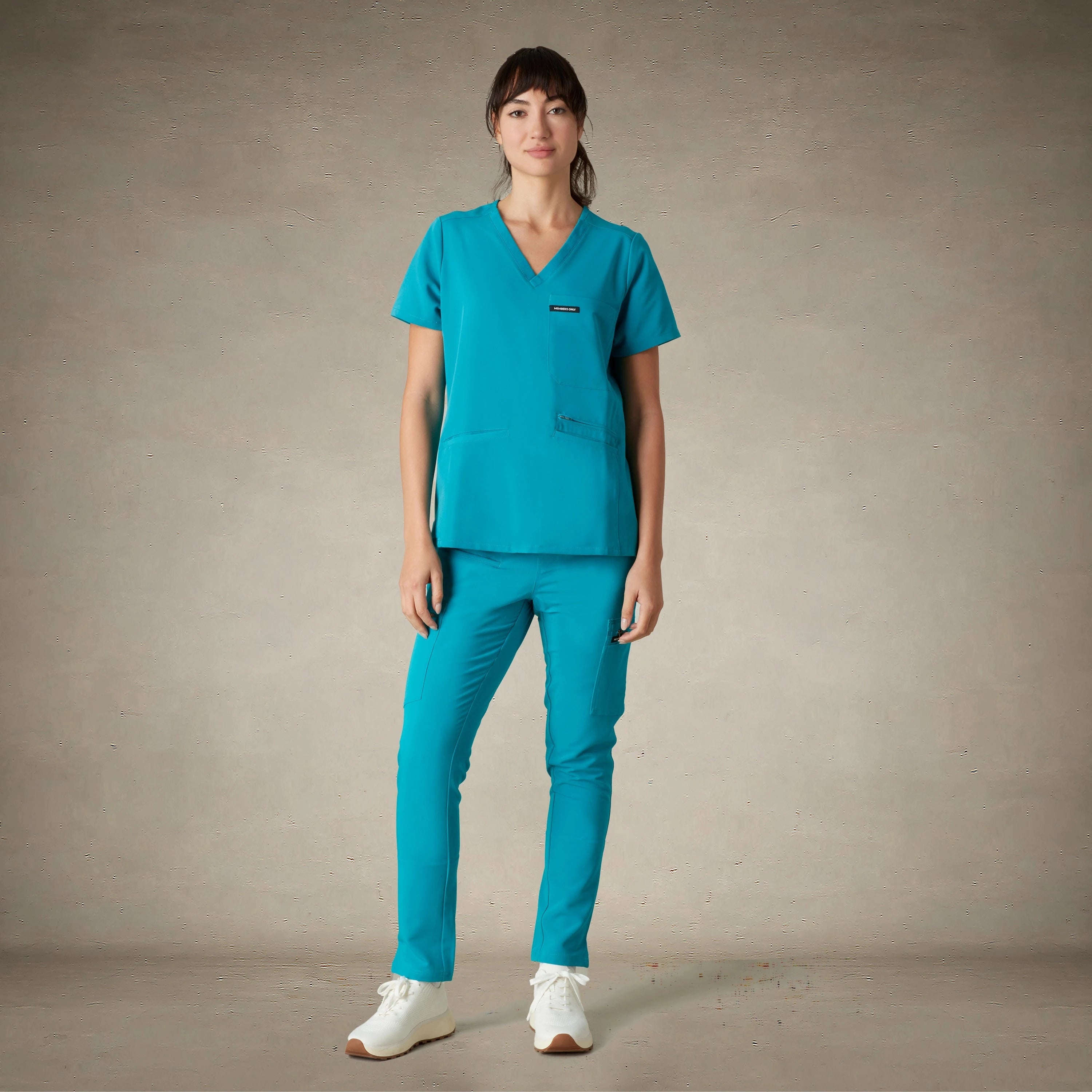 Palermo 4-Pocket Scrub Top Womens Scrub Top Members Only® 