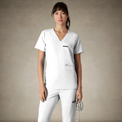 Palermo 4-Pocket Scrub Top Womens Scrub Top Members Only® 