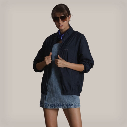Women's Windbreaker Oversized Packable Jacket Womens Jacket Members Only® Navy Small 