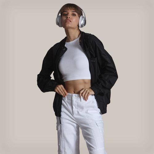 Women's Windbreaker Oversized Packable Jacket Womens Jacket Members Only® Black Small 